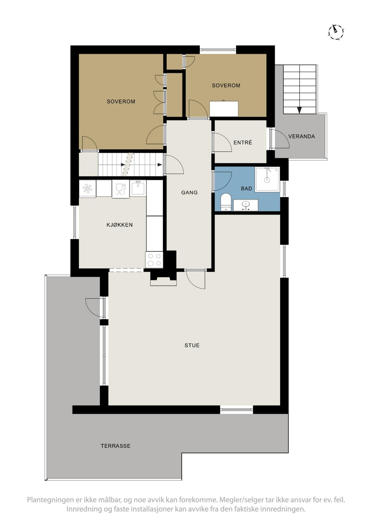 Planskisse over hovedetasje. Galleribilde