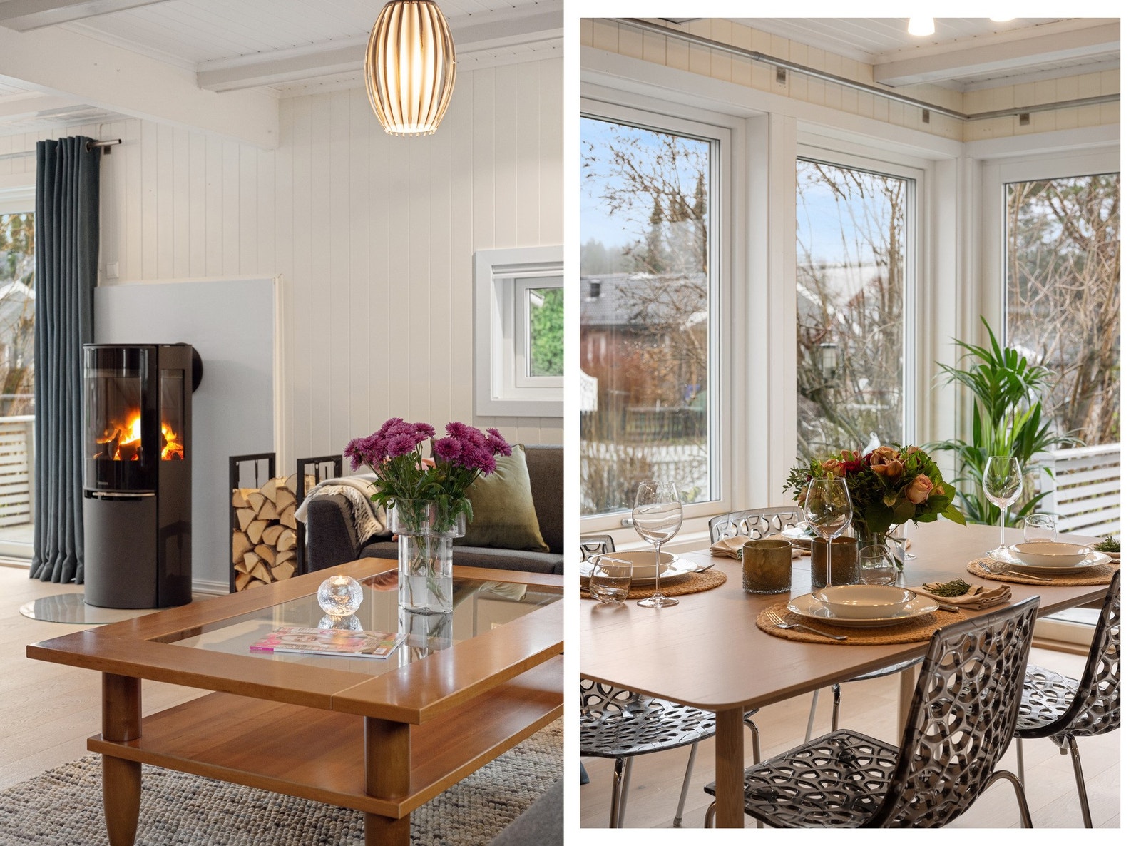 Fra stuen er det utgang til den store terrassen Galleribilde