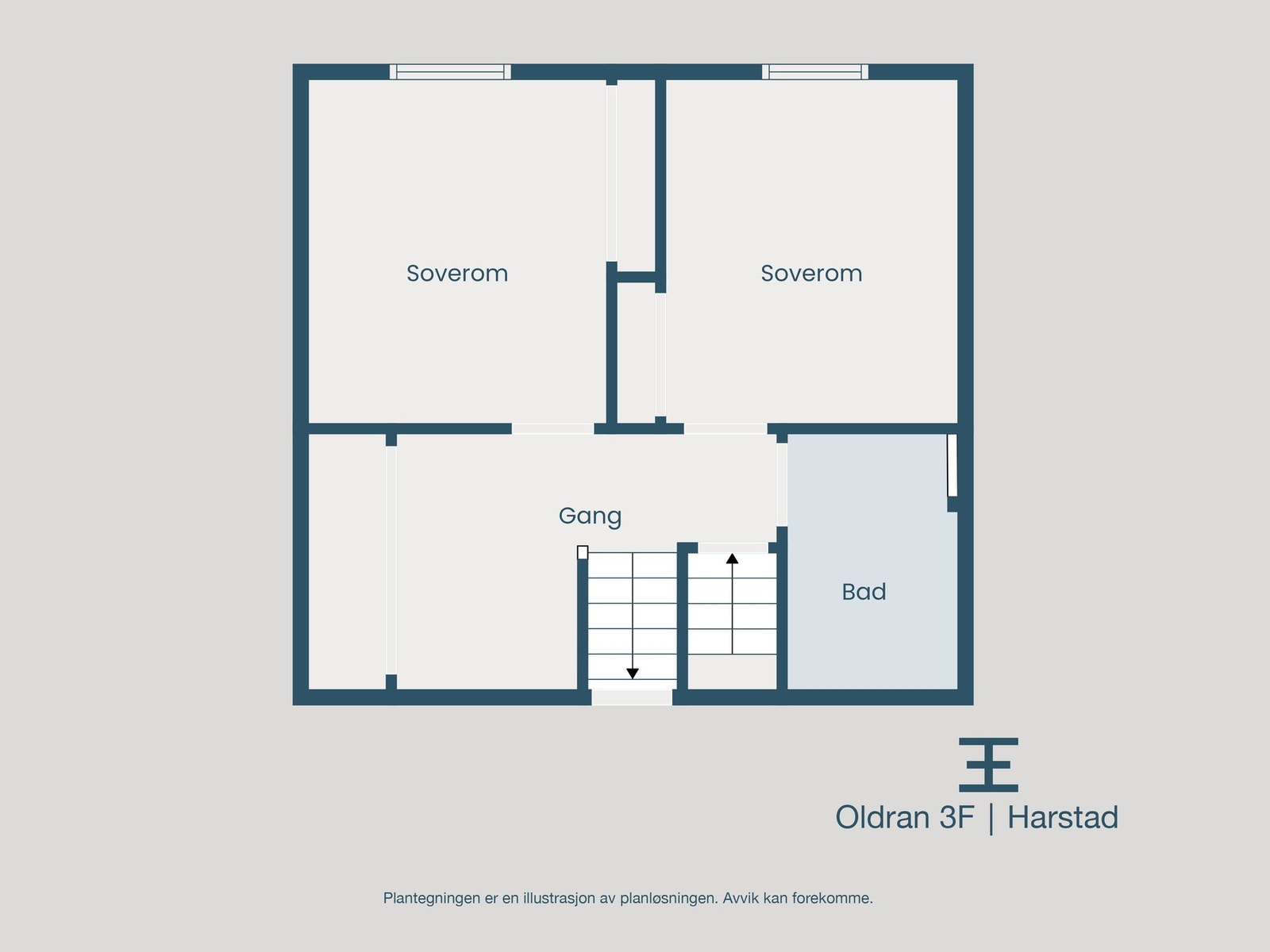 Plantegning 1. etasje Galleribilde