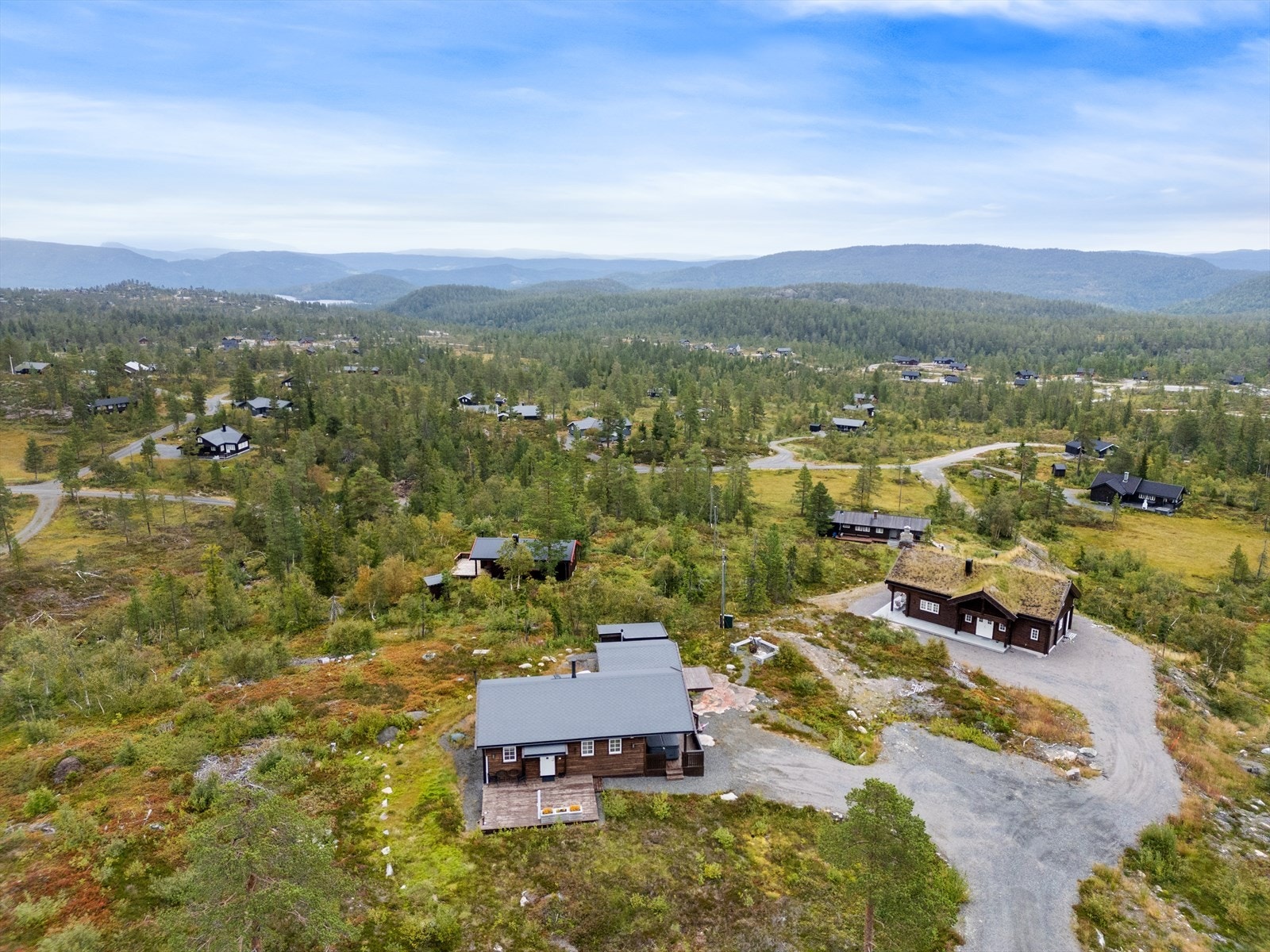Dronefoto over nærområdene. Galleribilde
