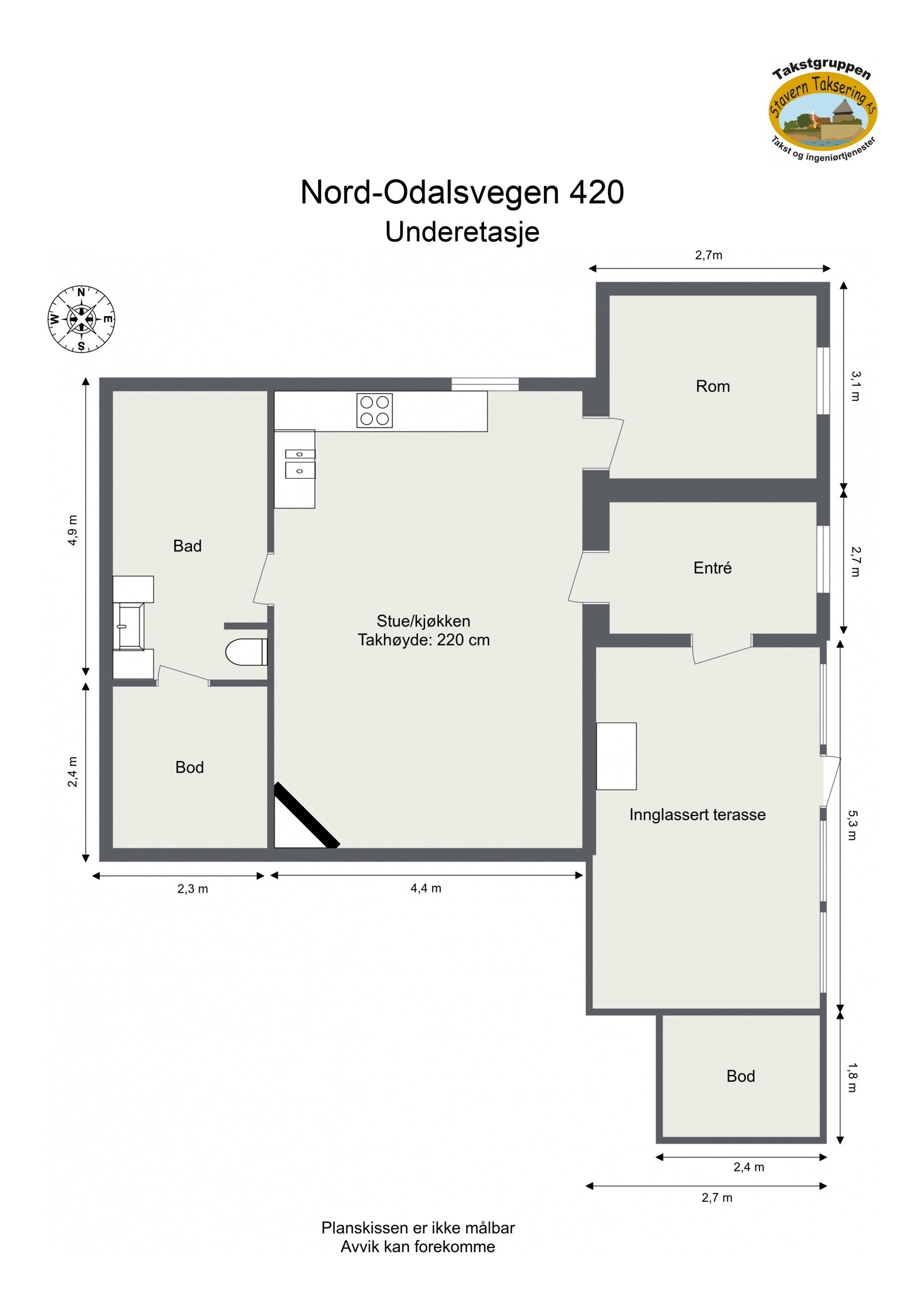 Plantegning Underetasje. Galleribilde