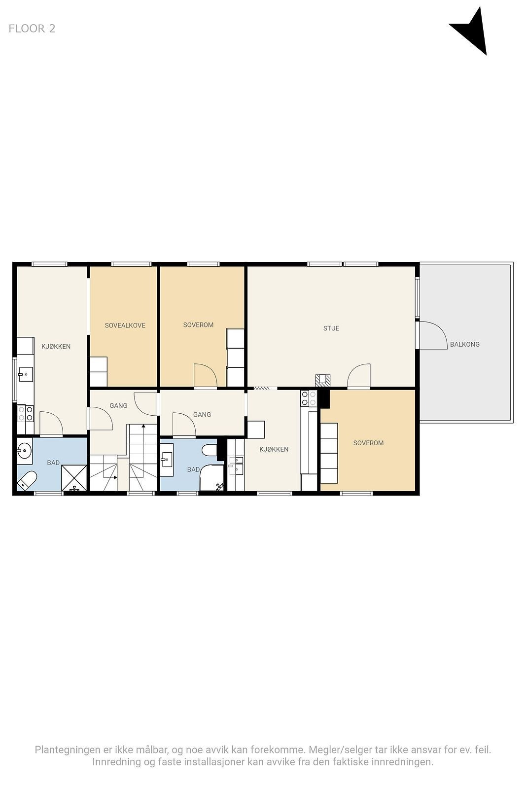 Plantegning 2.etg. Galleribilde