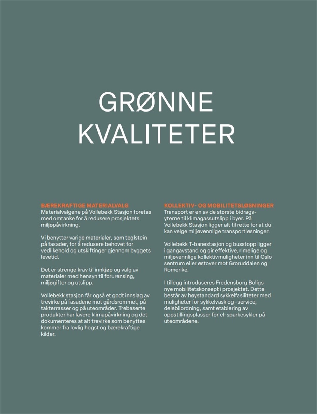 Grønne kvaliteter. Galleribilde