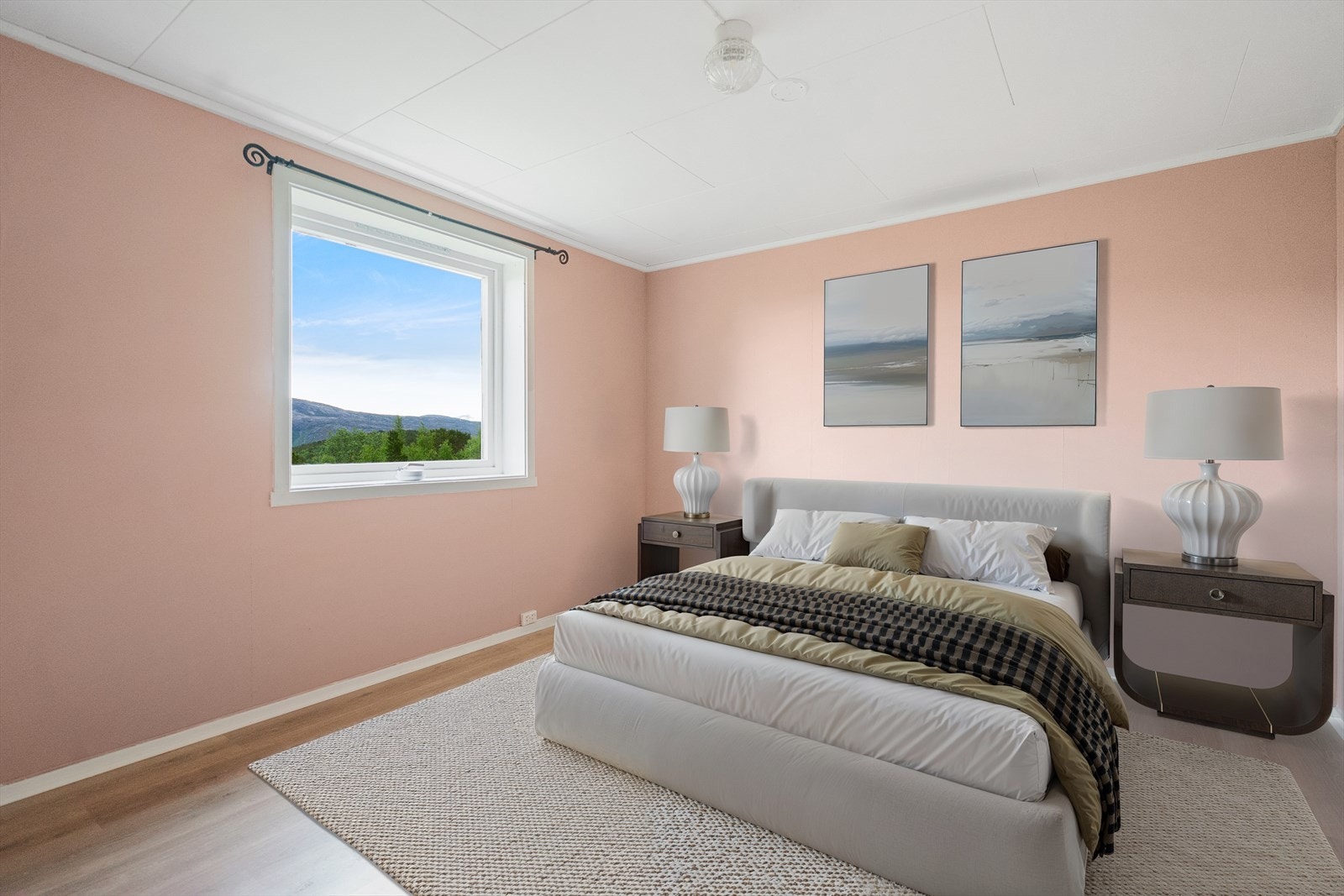 Soverom 2 i underetasje (digitalt møblert) Galleribilde