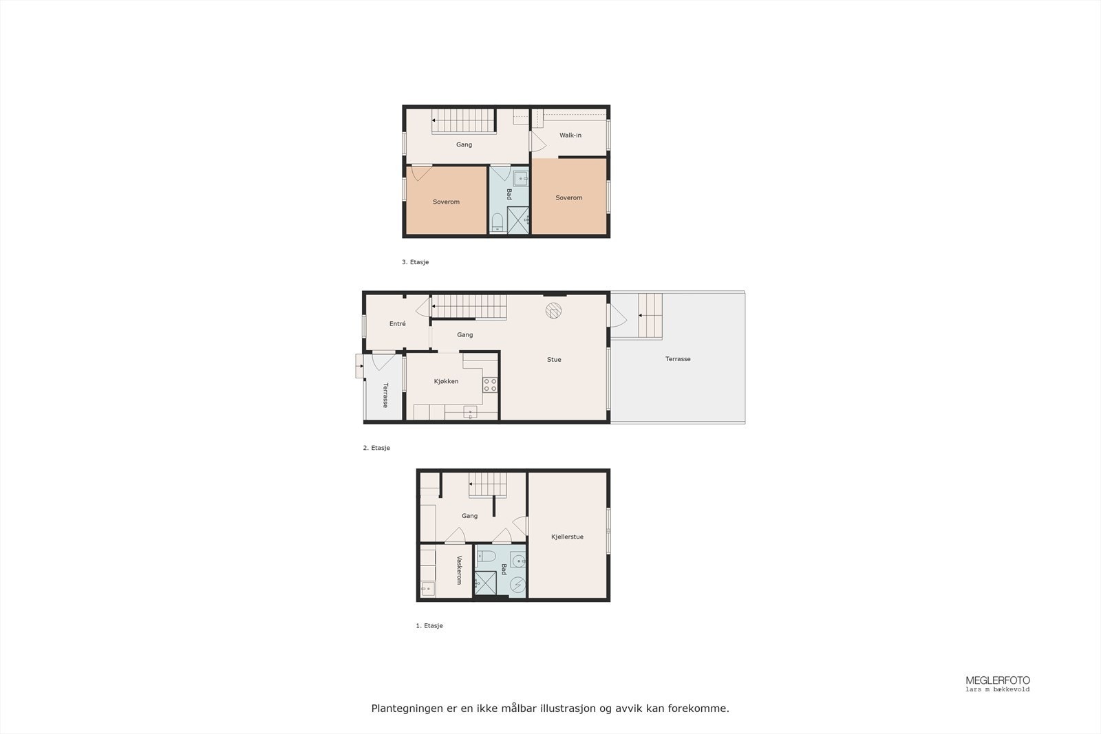 Plantegning alle etasjer Galleribilde