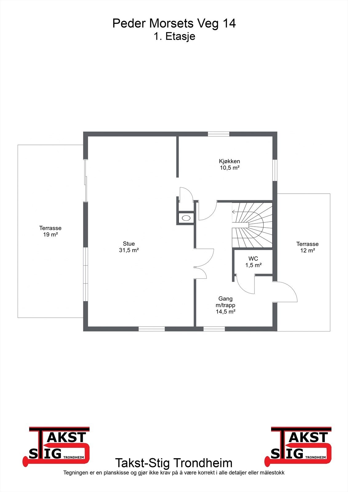 Planskisse 1. etg Galleribilde