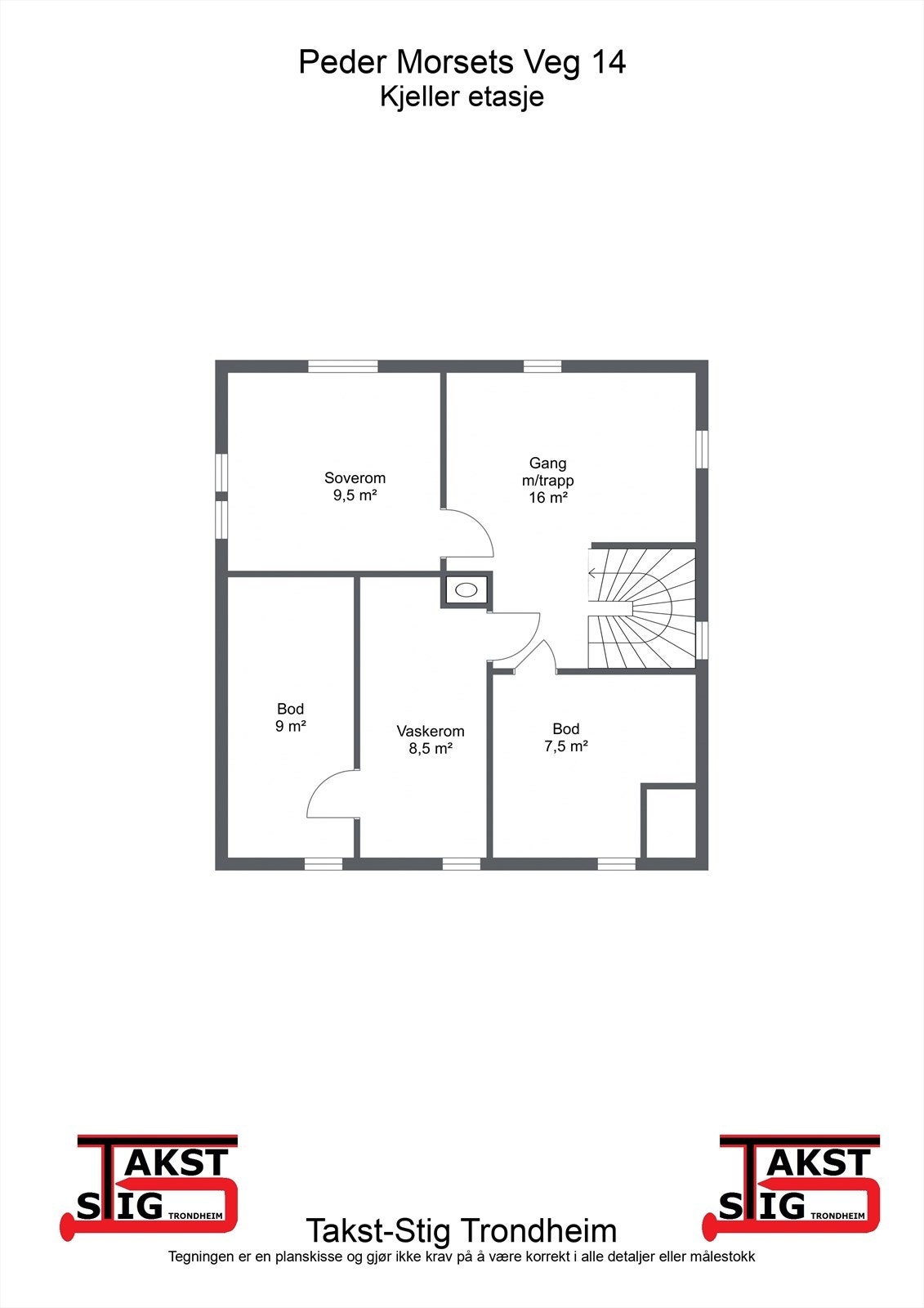 Planskisse kjeller Galleribilde