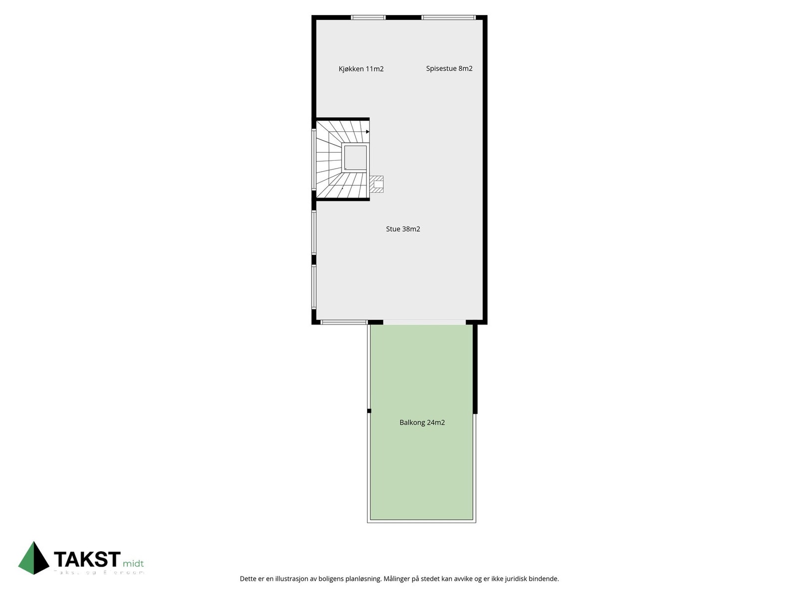 Planskisse hovedetasje. Galleribilde