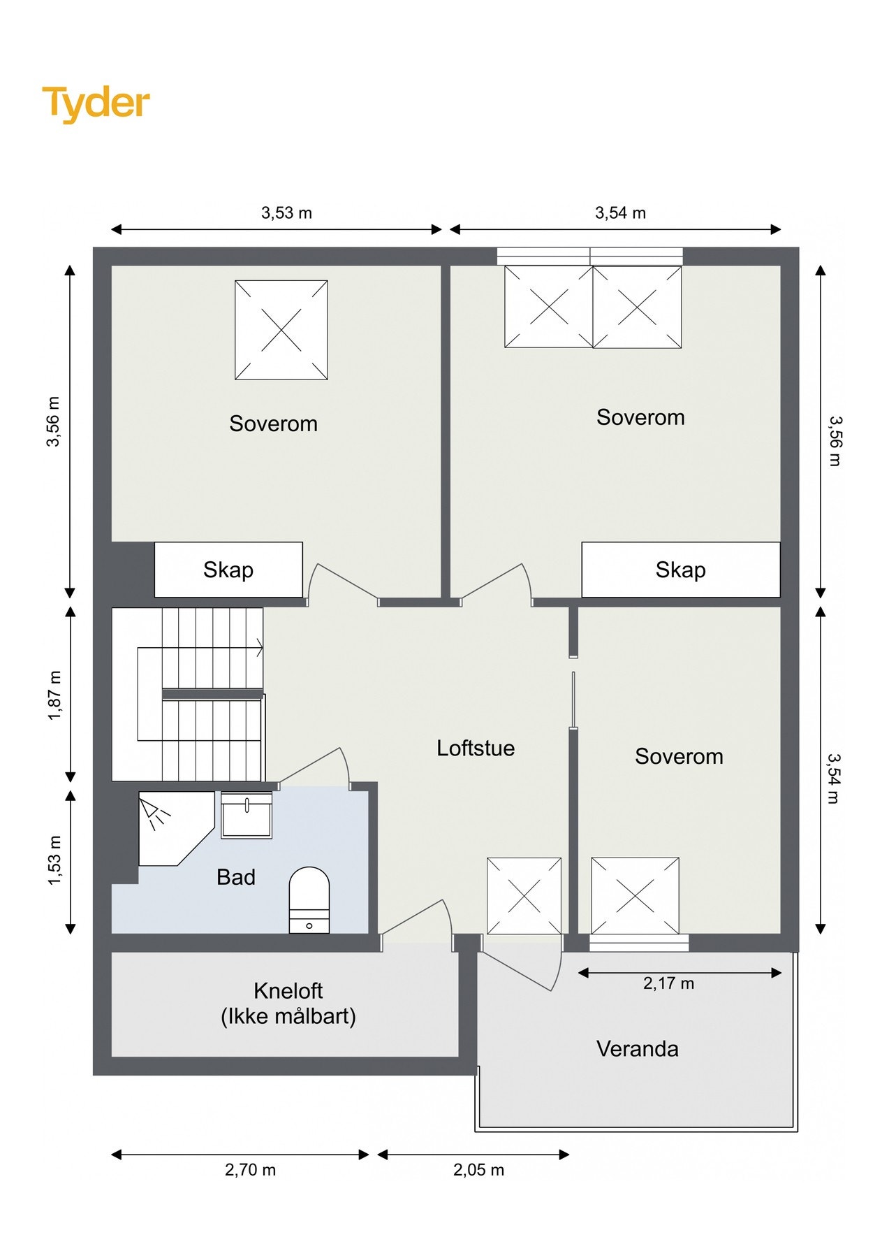 Plantegning - 2. etasje. Galleribilde