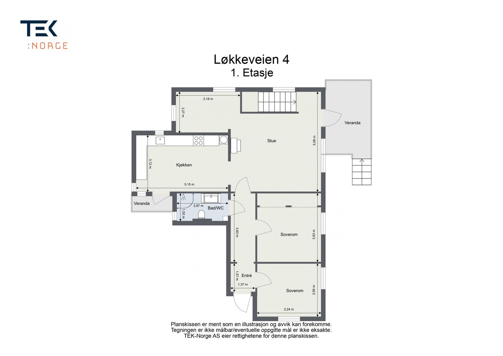 Plantegning - 1.etg Galleribilde
