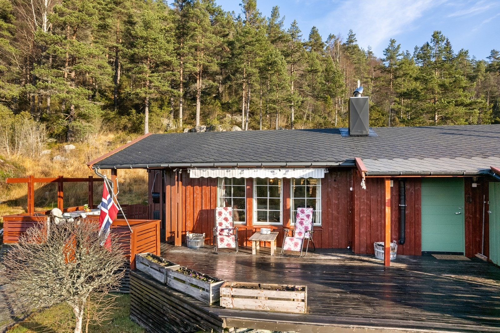 Romslig terrasse Galleribilde