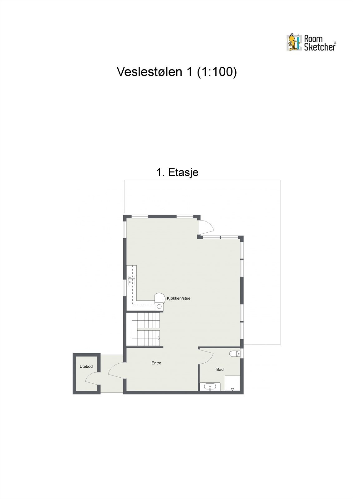 Plantegning 1 etasje Galleribilde