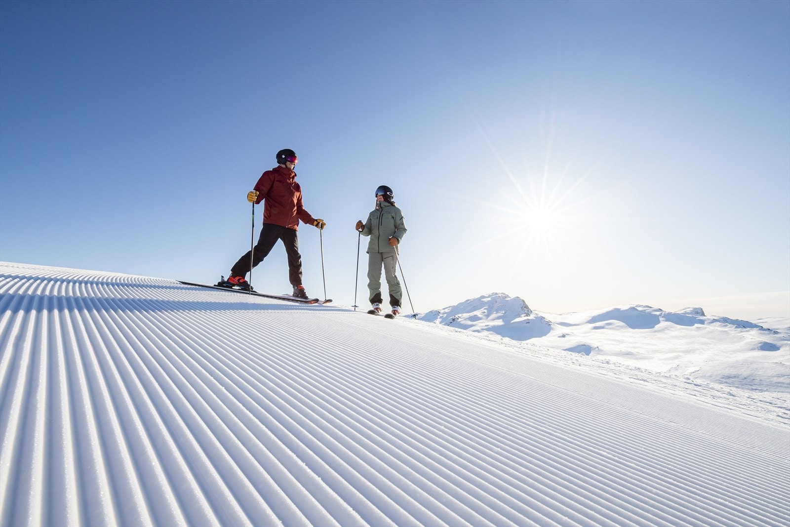 Hemsedal er kjent som de skandinaviske alpene , og det er ikke uten grunn. Varierte bakker for alle nivåer. Foto: Ola Matsson. Galleribilde