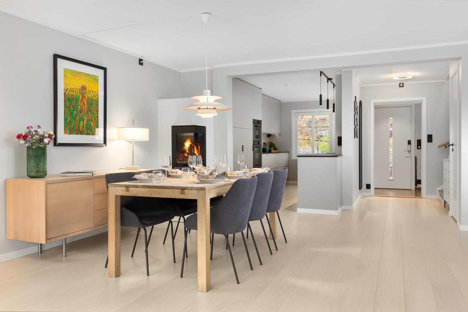 Hyggelig peis Galleribilde