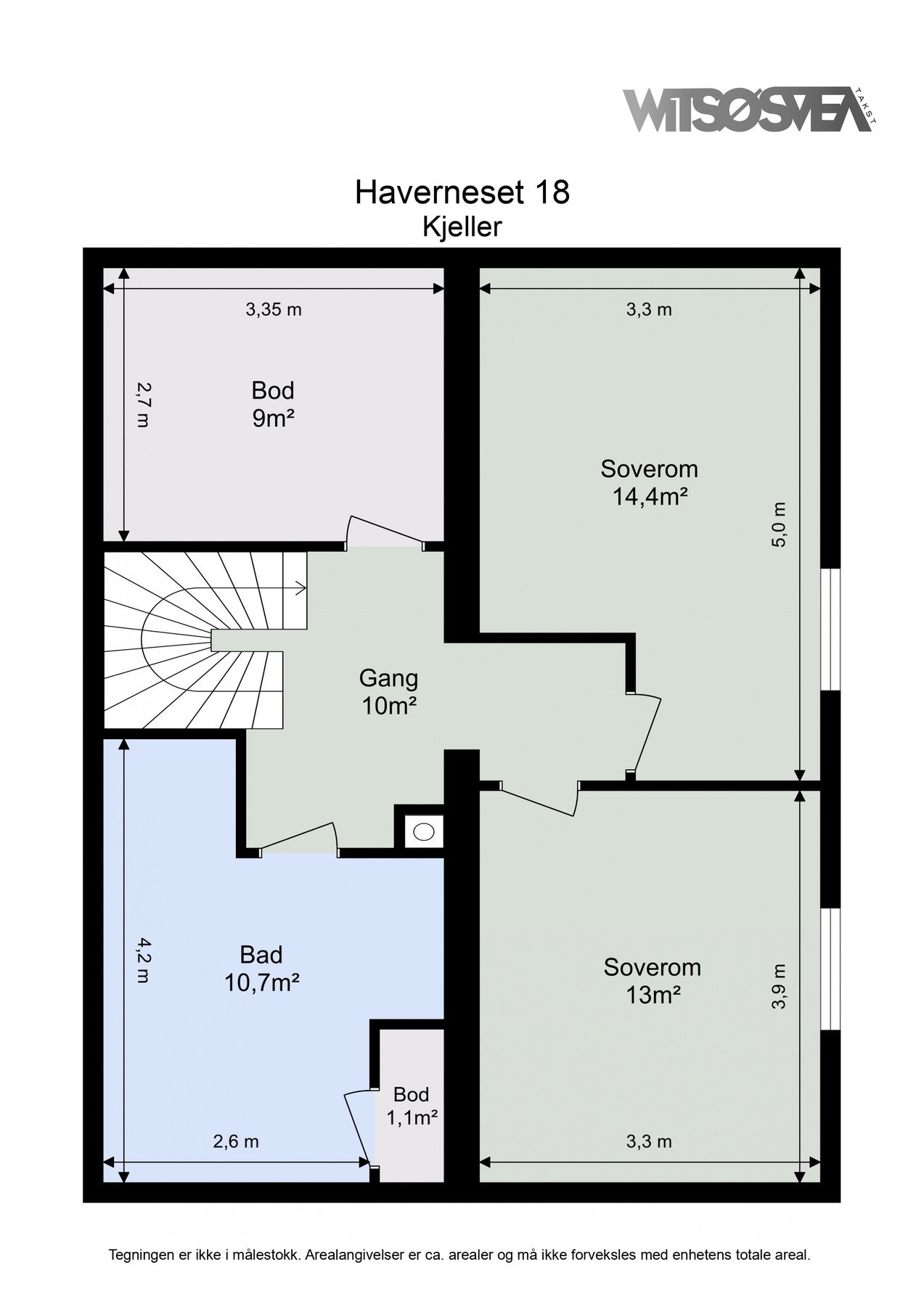 Planskisse kjeller. Galleribilde