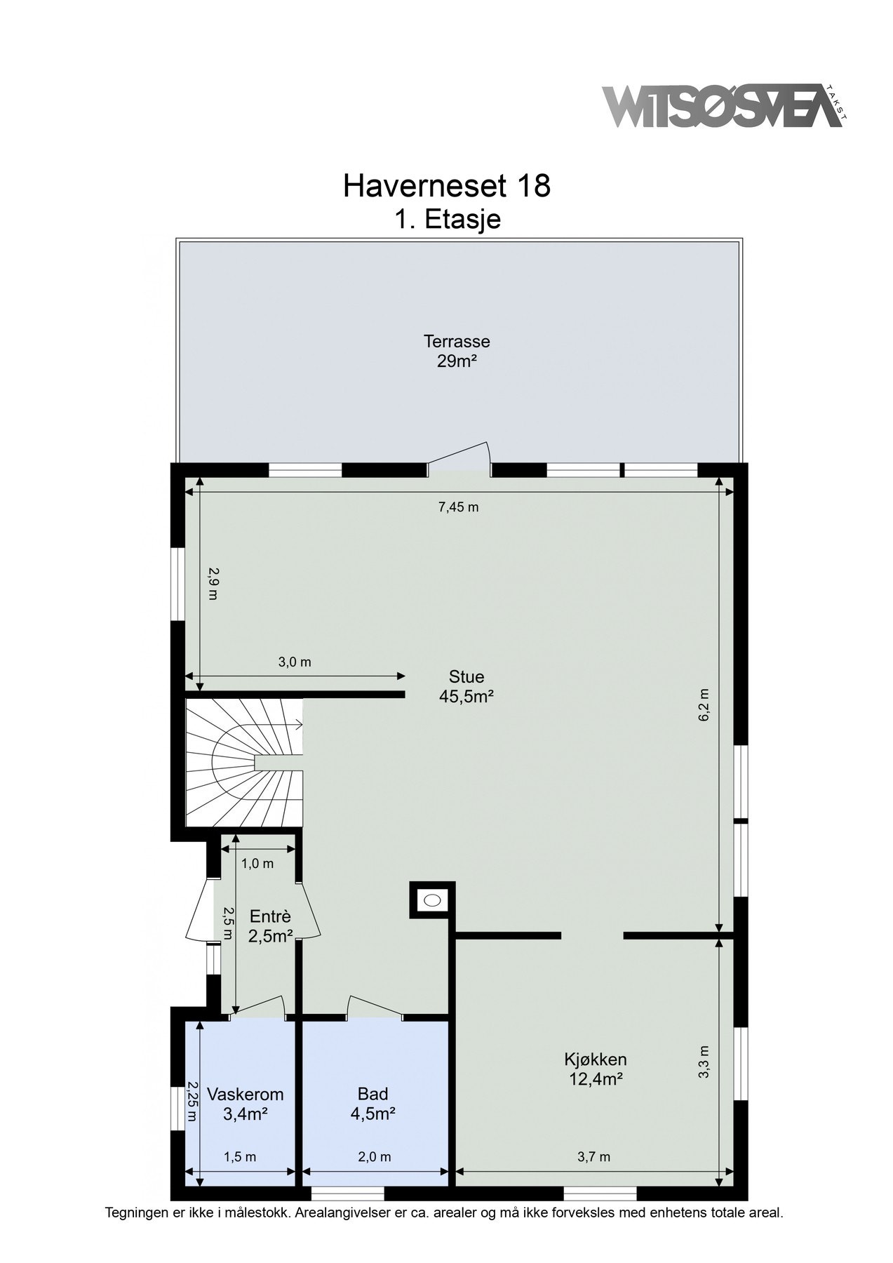 Planskisse 1. etasje. Galleribilde