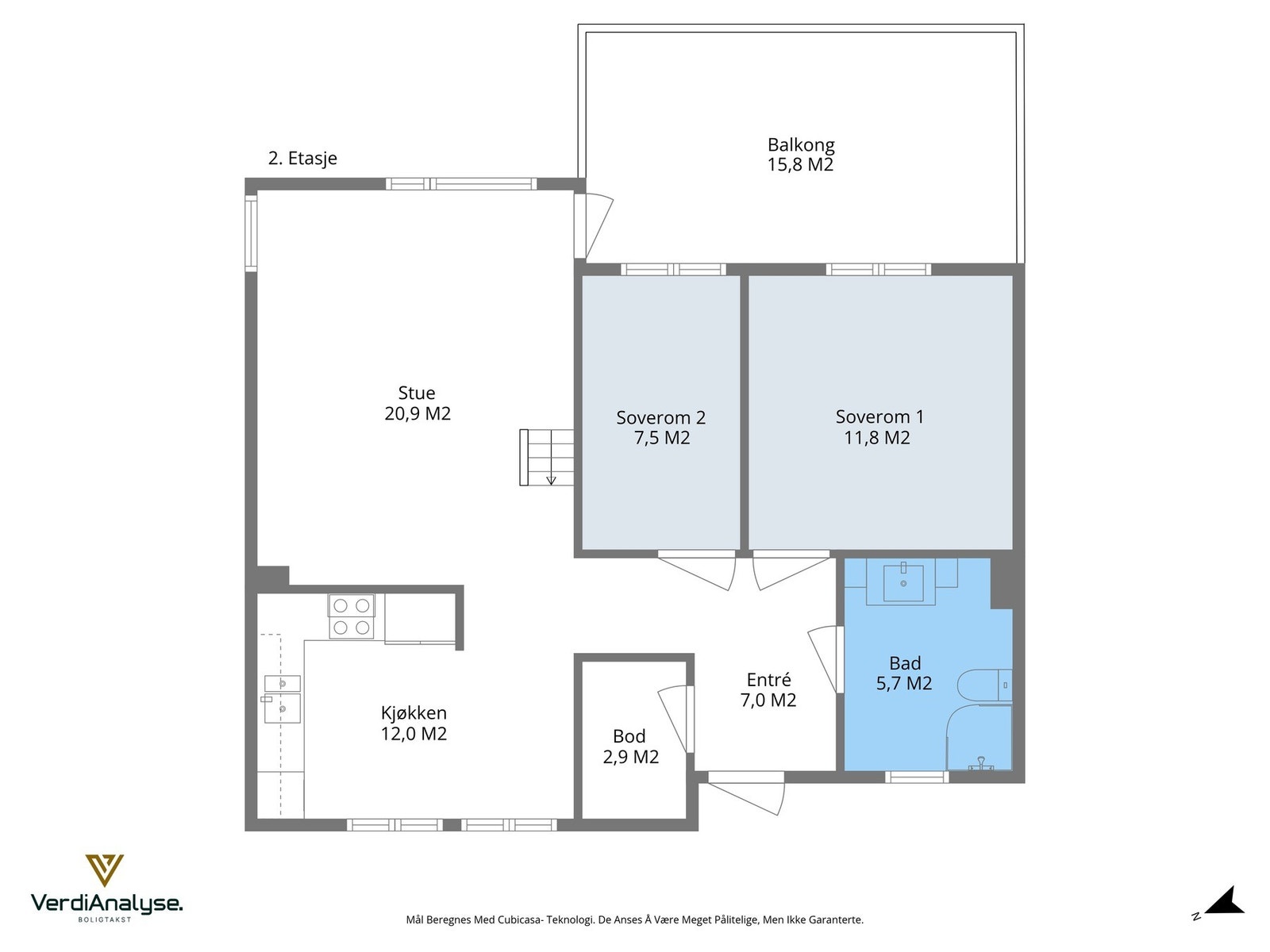 Planløsninng 2. etasje. Galleribilde