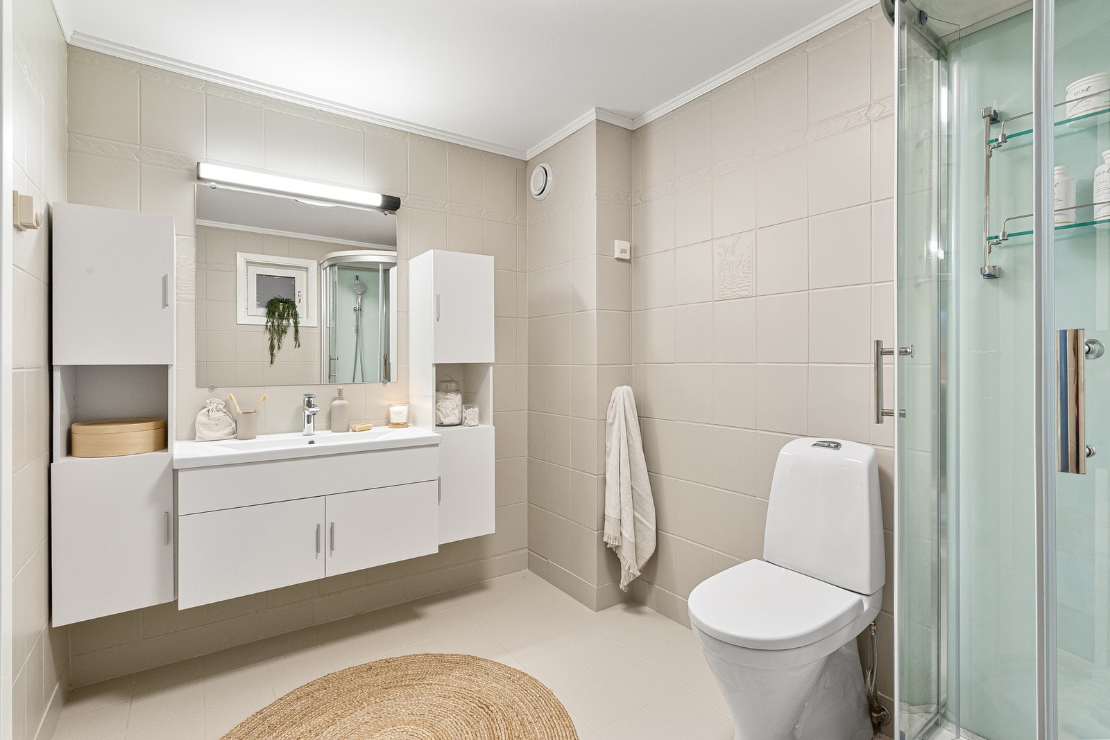 Det er opplegg for vaskemaskin. Galleribilde