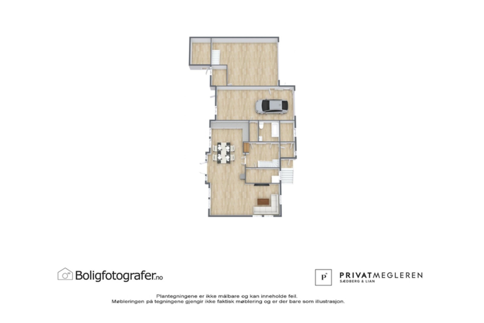 Plantegning 1. etasje - ikke målsatt, kun en illustrasjon. Galleribilde