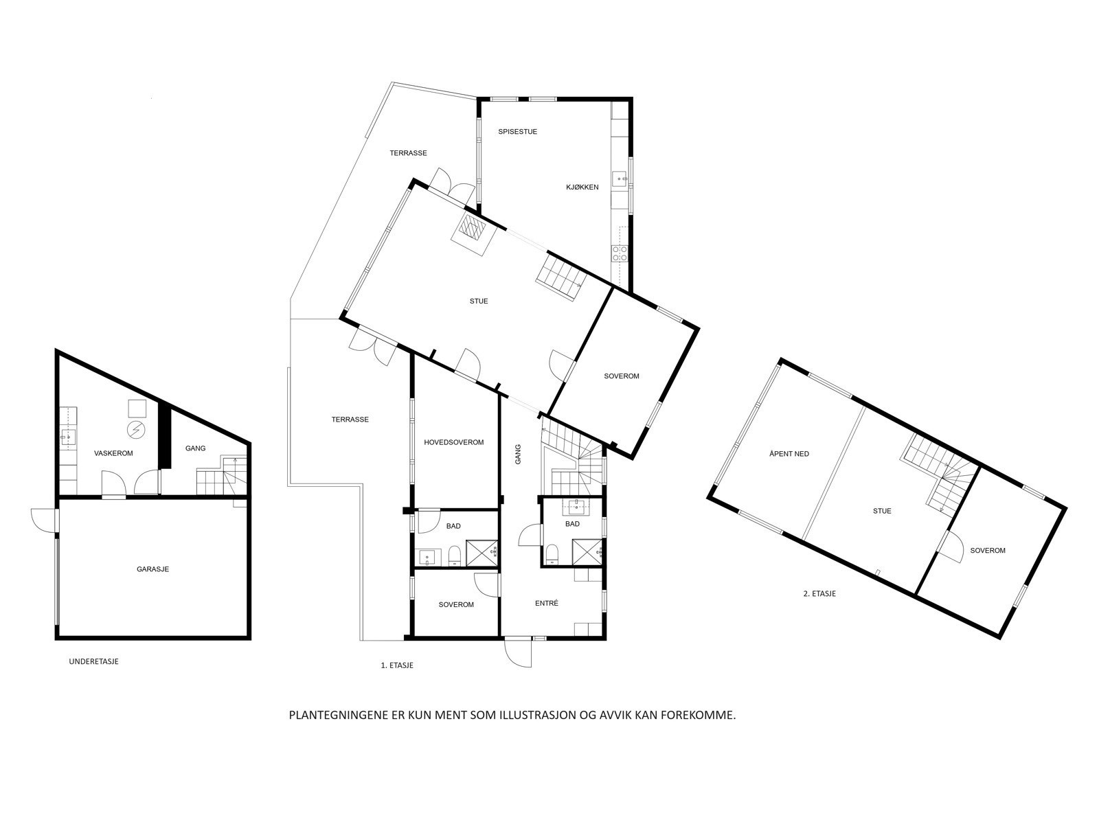Plantegning alle etasjer Galleribilde