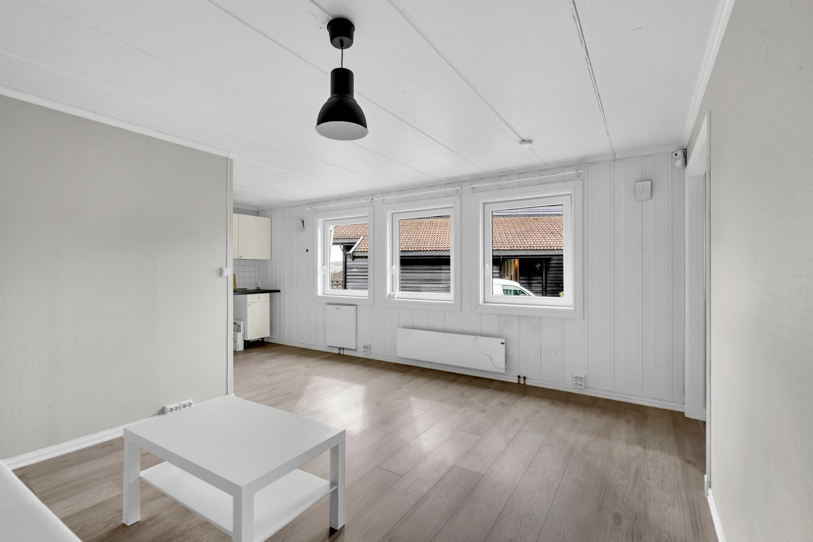 Hybelen består av inngang, kjøkken, bad stue og ett soverom. Galleribilde