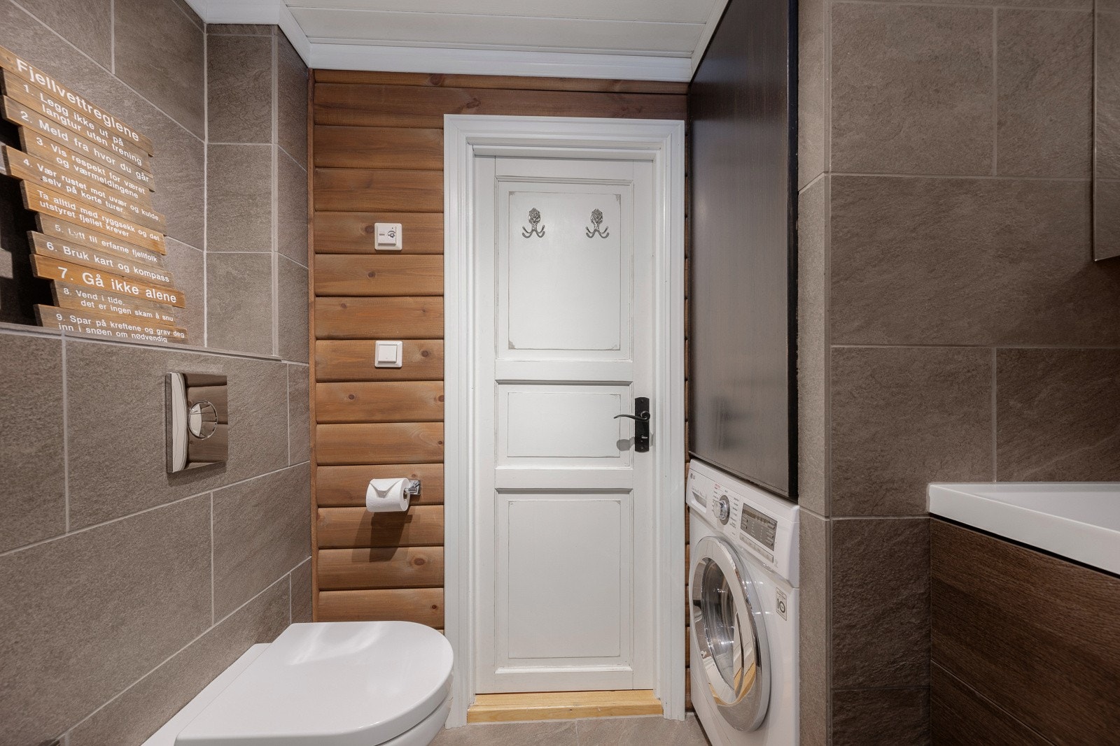 Det er også opplegg for vaskemaskin. Galleribilde