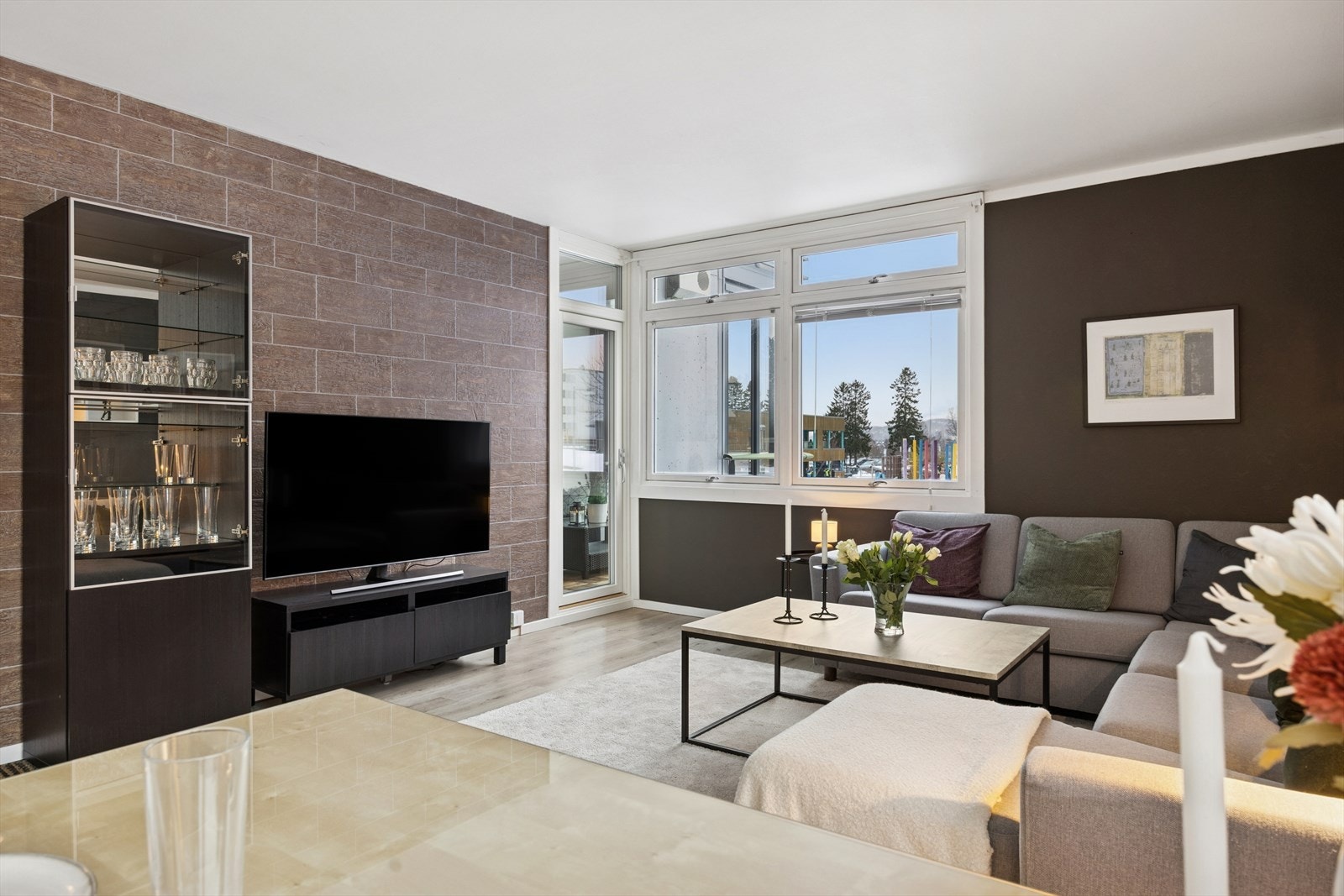 Stuen er på ca. 22 kvm. Galleribilde