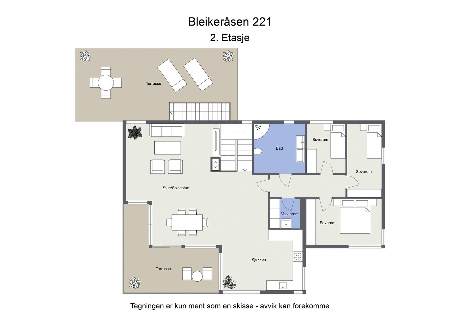 Plantegning 2.etasje Galleribilde