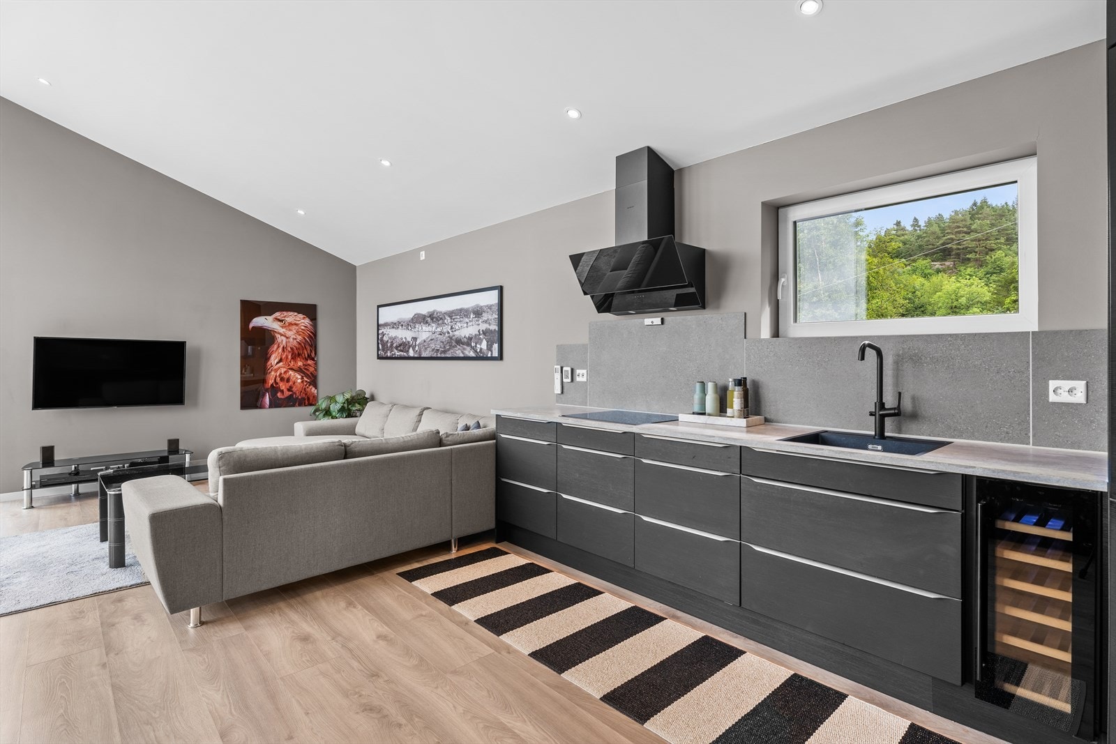 Åpen kjøkken og stue løsning Galleribilde