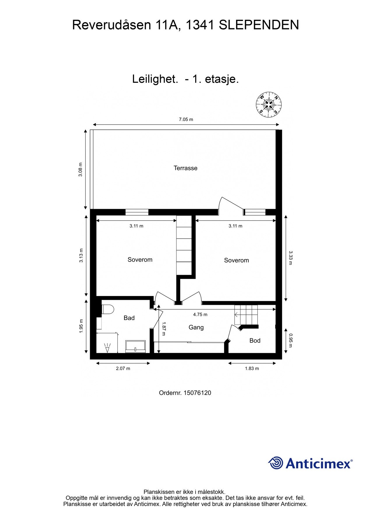 Plantegning 1. etasje Galleribilde