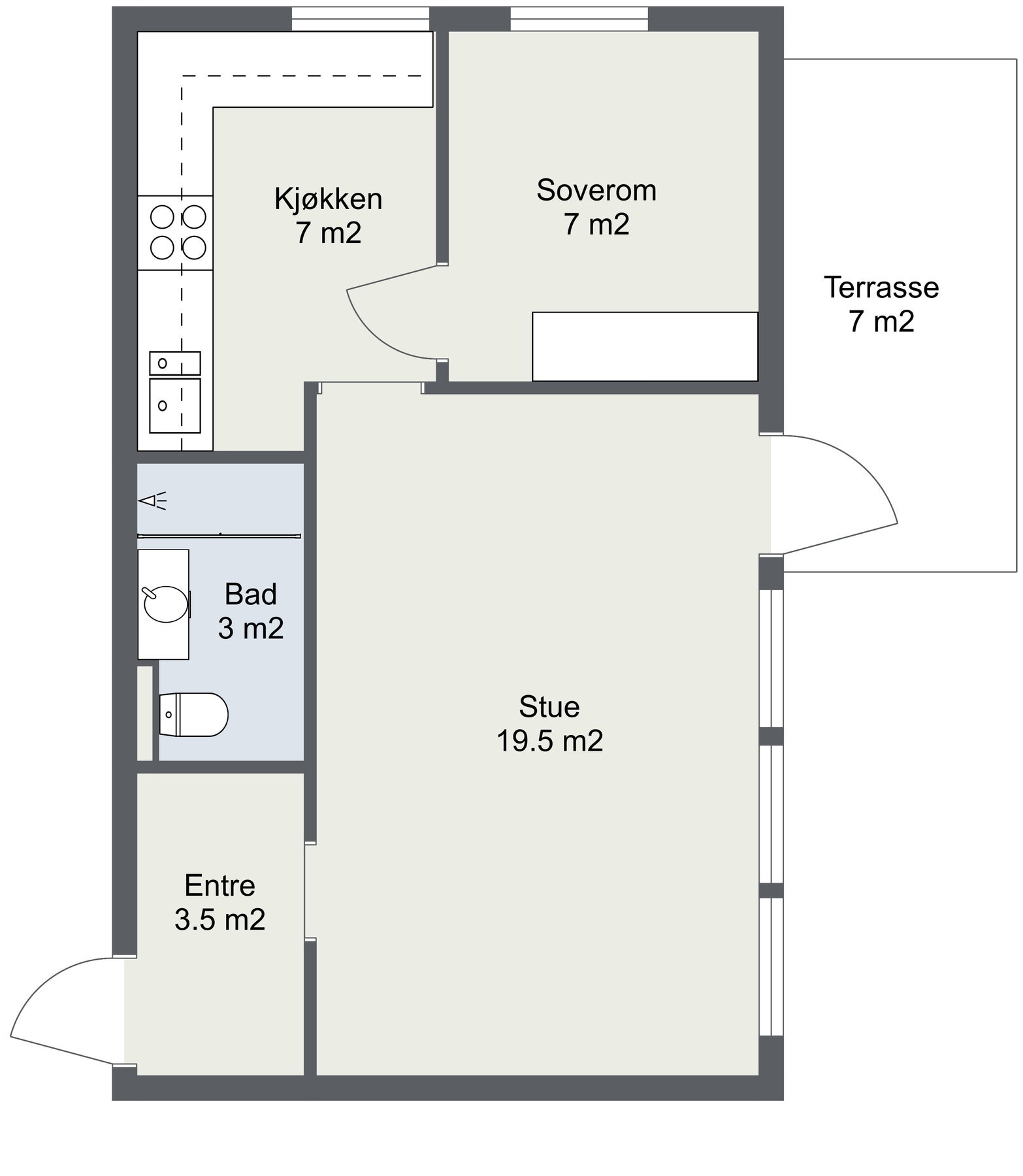 Planskisse 2. etasje. Galleribilde