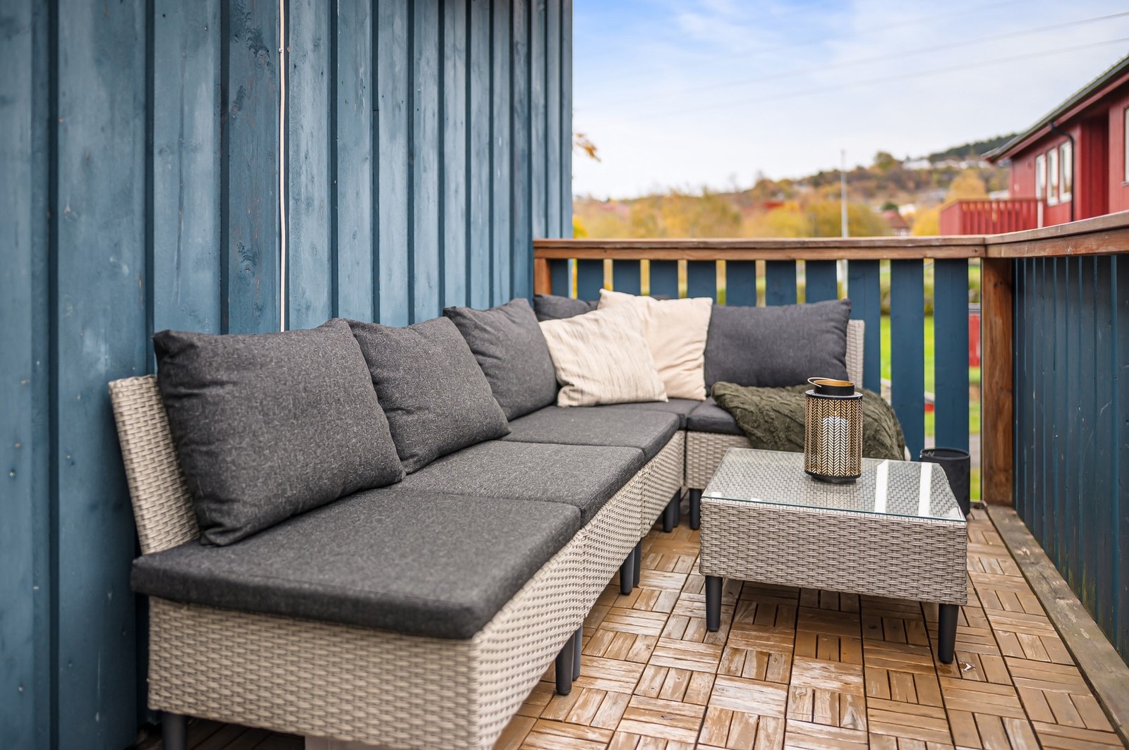 Balkongen måler 7 m². Galleribilde