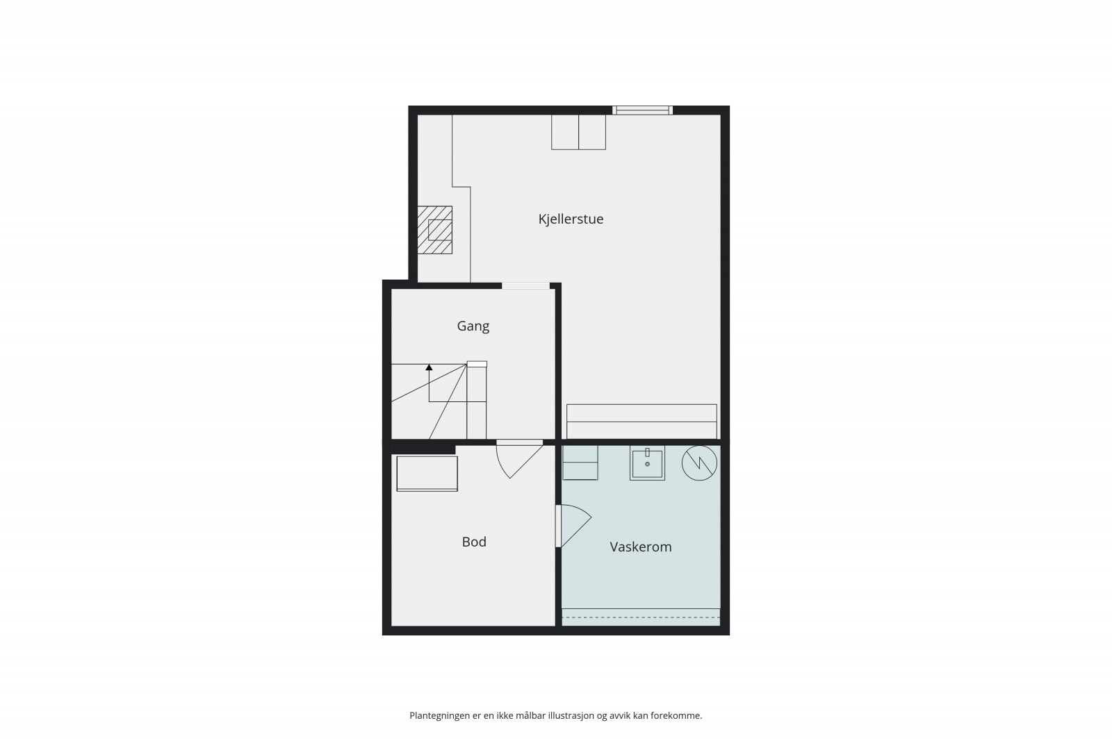 Plantegning av kjelleretasjen. Galleribilde