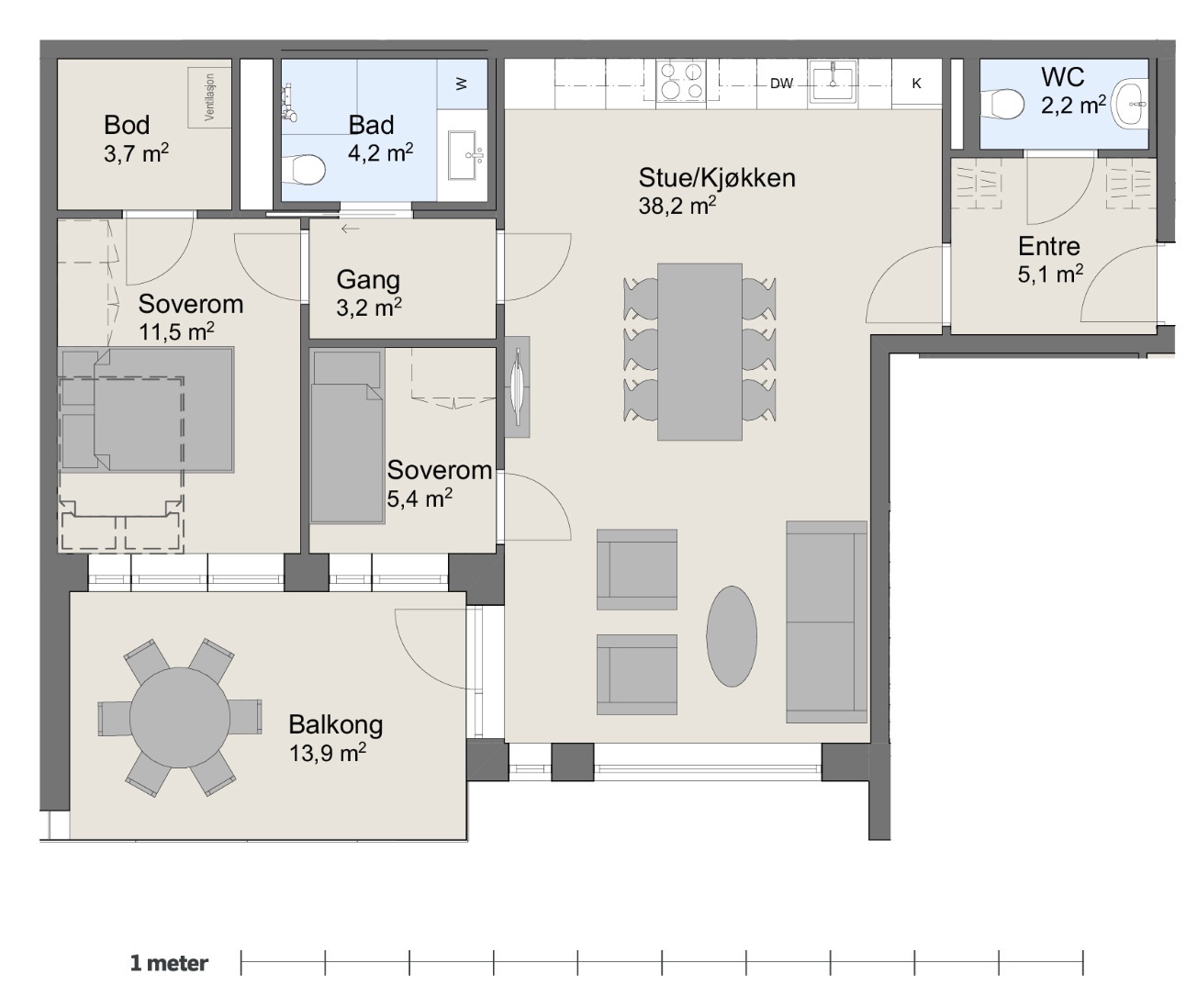 Plantegning Galleribilde