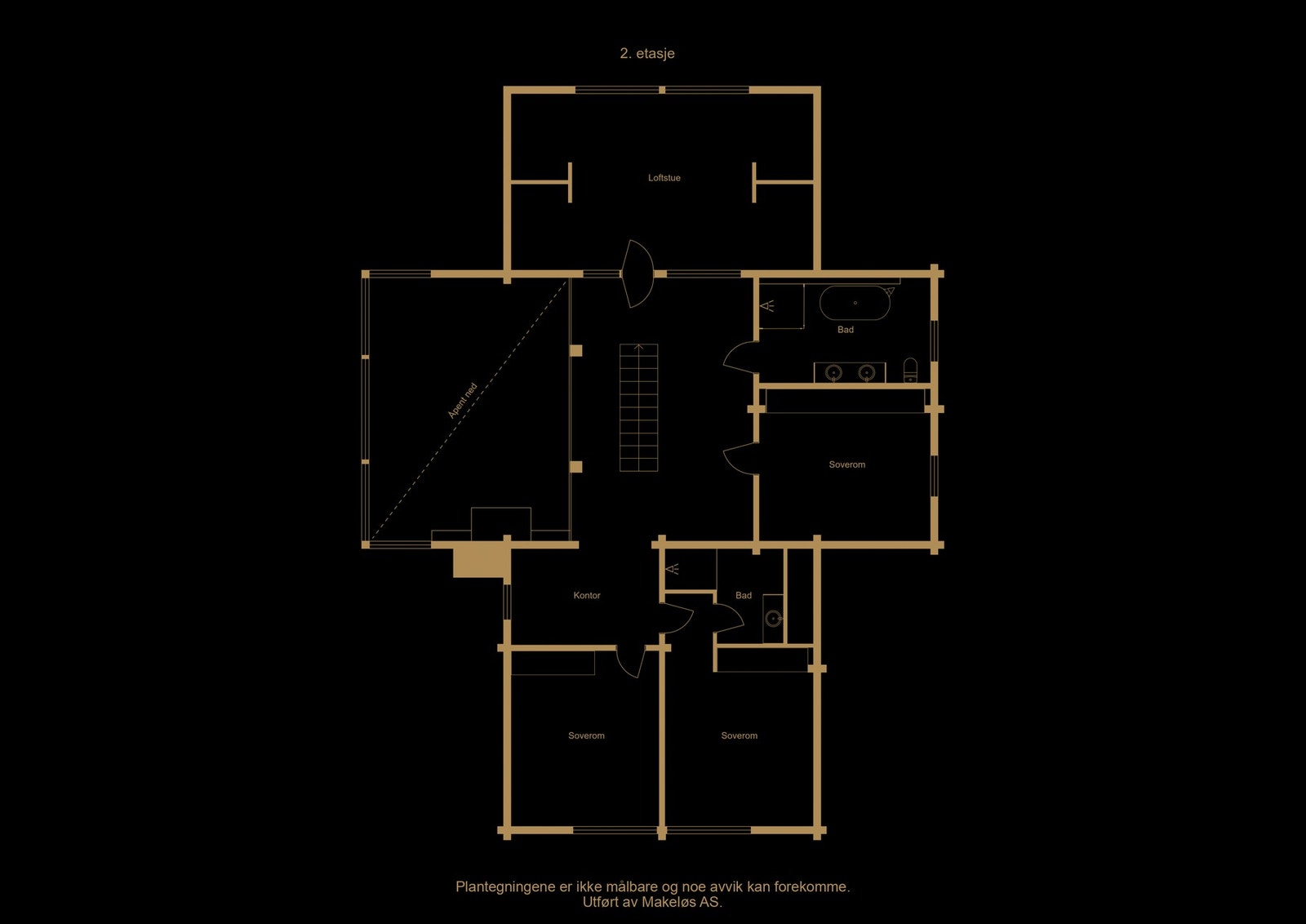 Plantegning 2. etasje (illustrasjon, avvik kan forekomme) Galleribilde