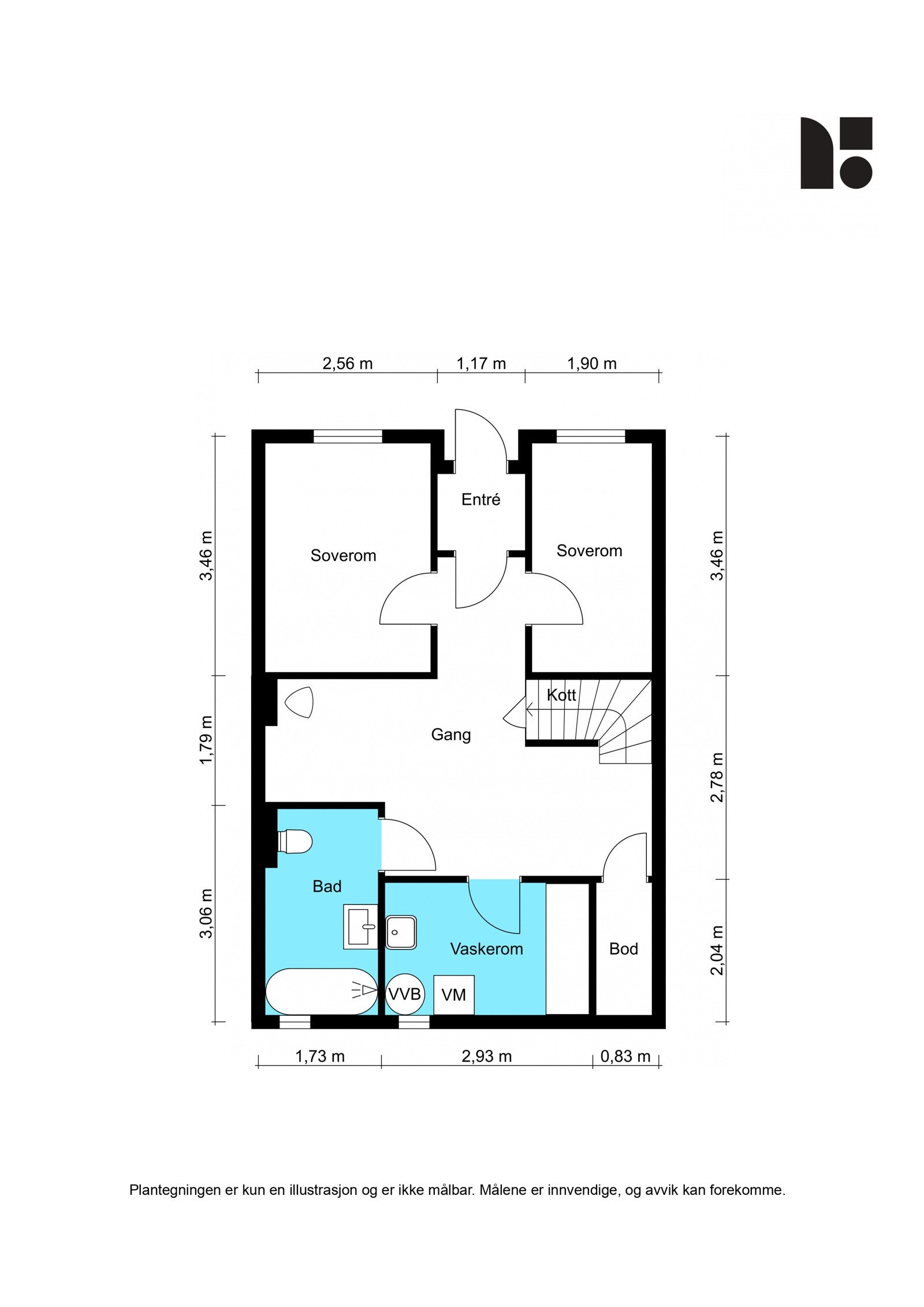 Plantegning 1. etasje Galleribilde
