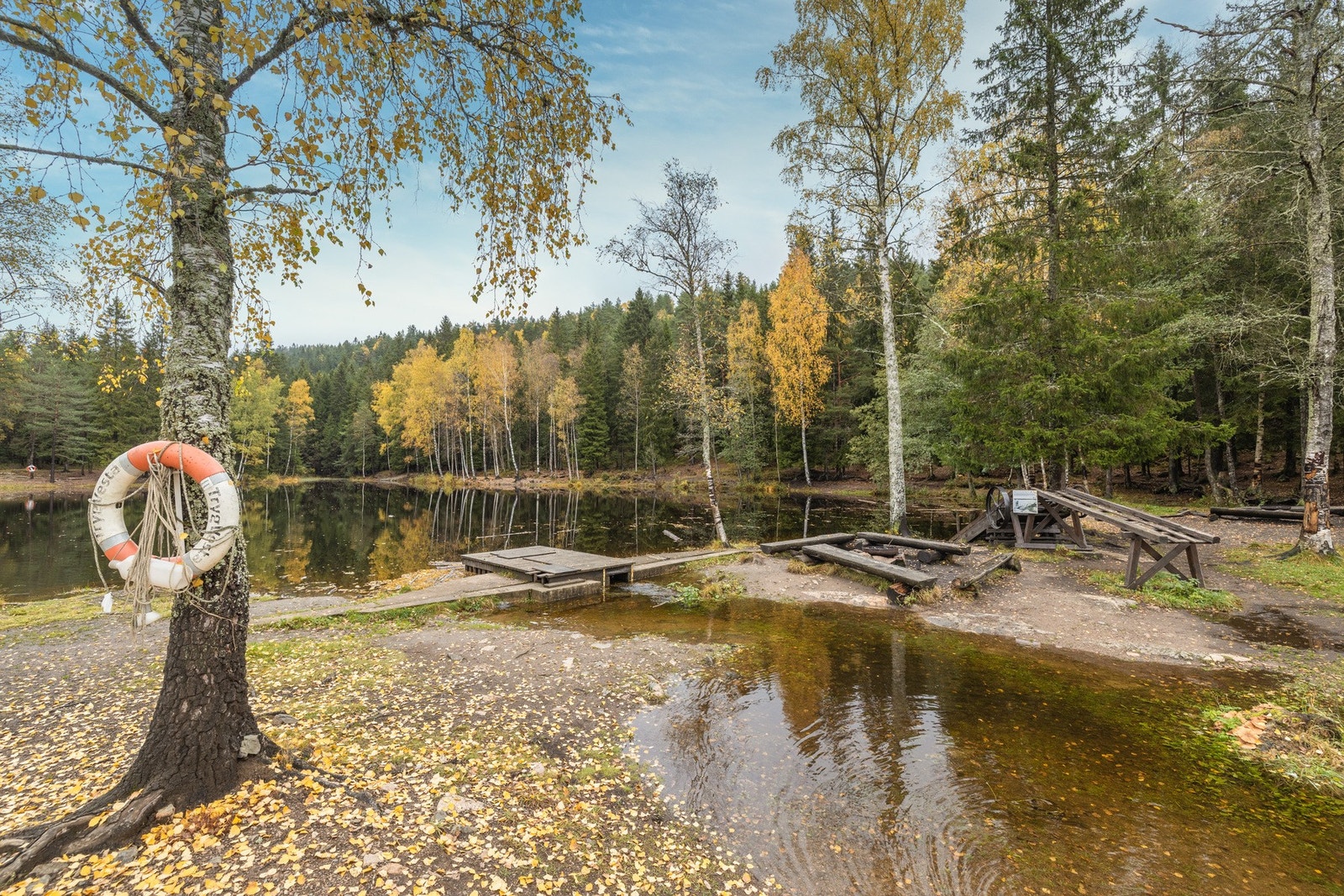 Isdammen er en av mange innfartsårer til Lillomarka. Galleribilde
