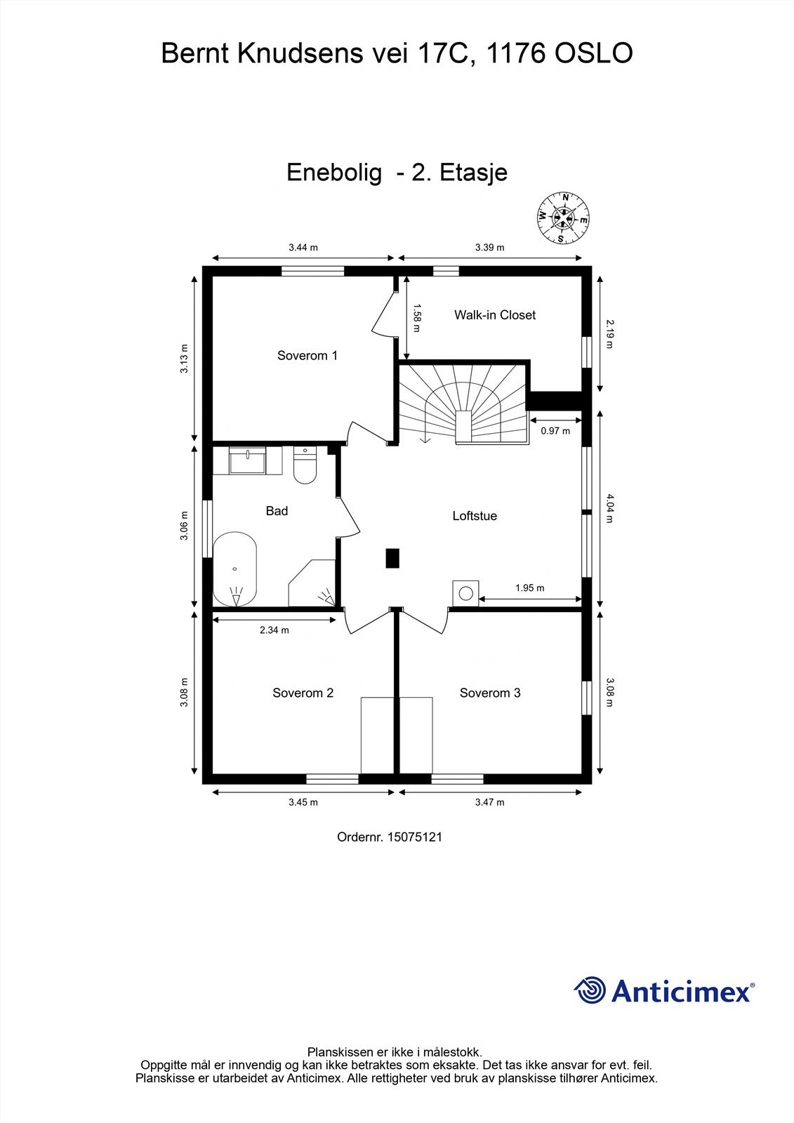 Plantegning 2. etasje Galleribilde