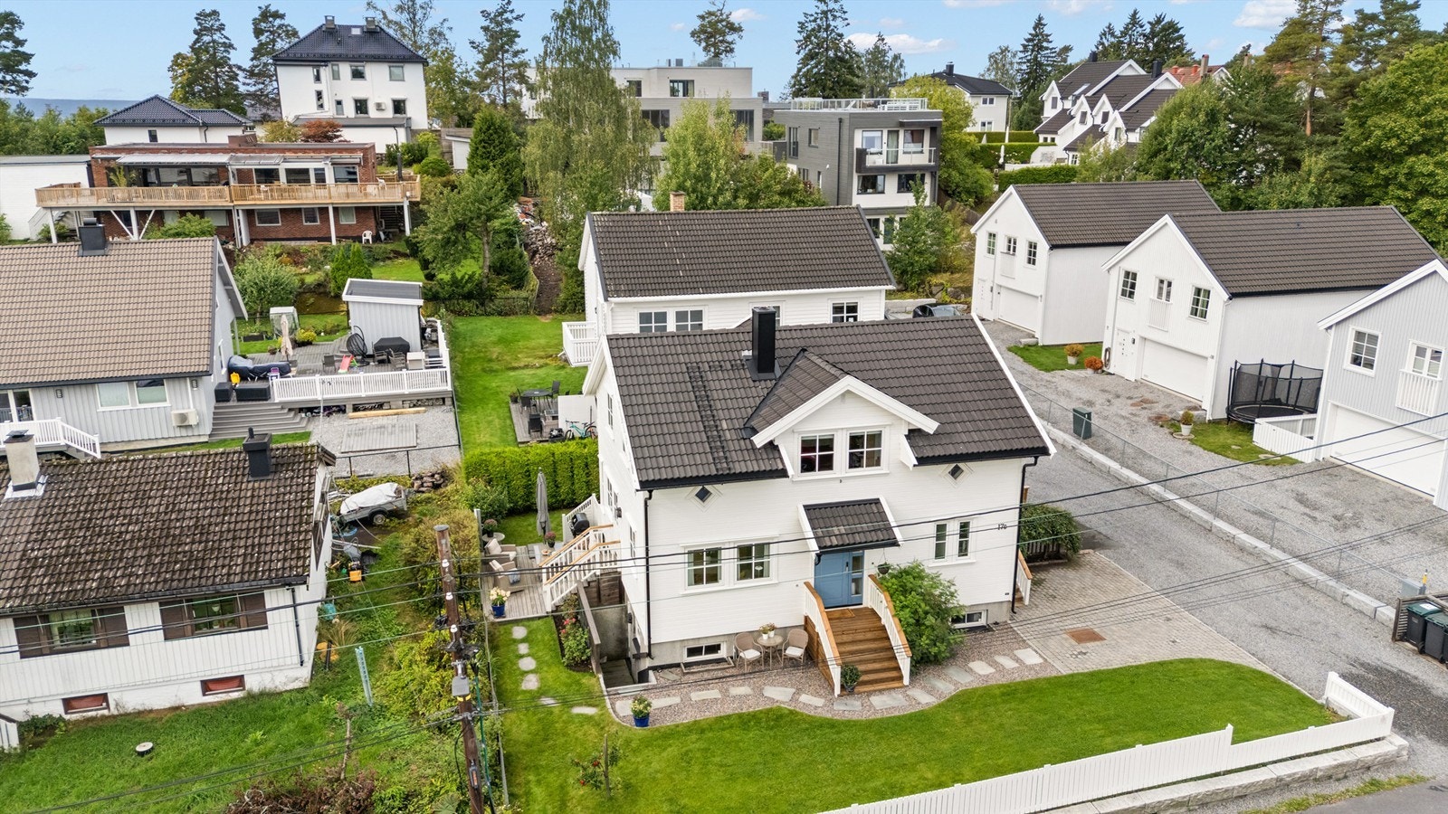 Området er preget av veletablert villabebyggelse med lite gjennomfartstrafikk. Galleribilde