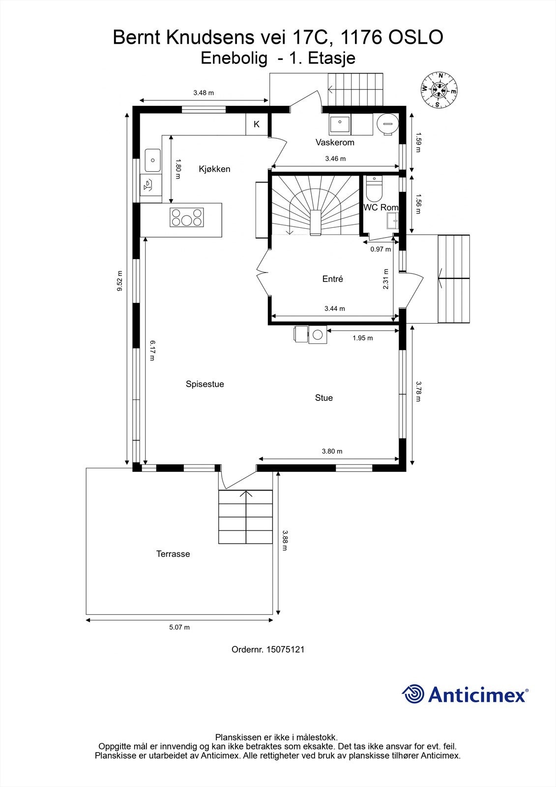 Plantegning 1. etasje Galleribilde