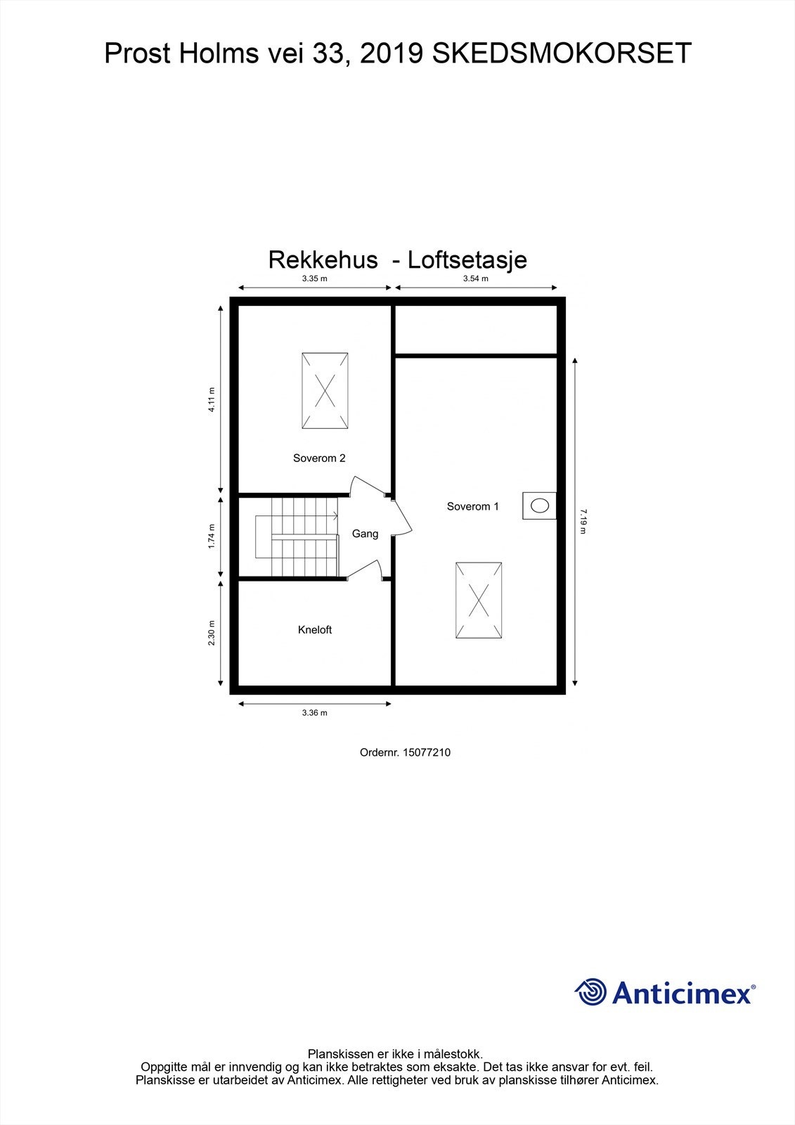 Plantegning- Loftsetasje Galleribilde