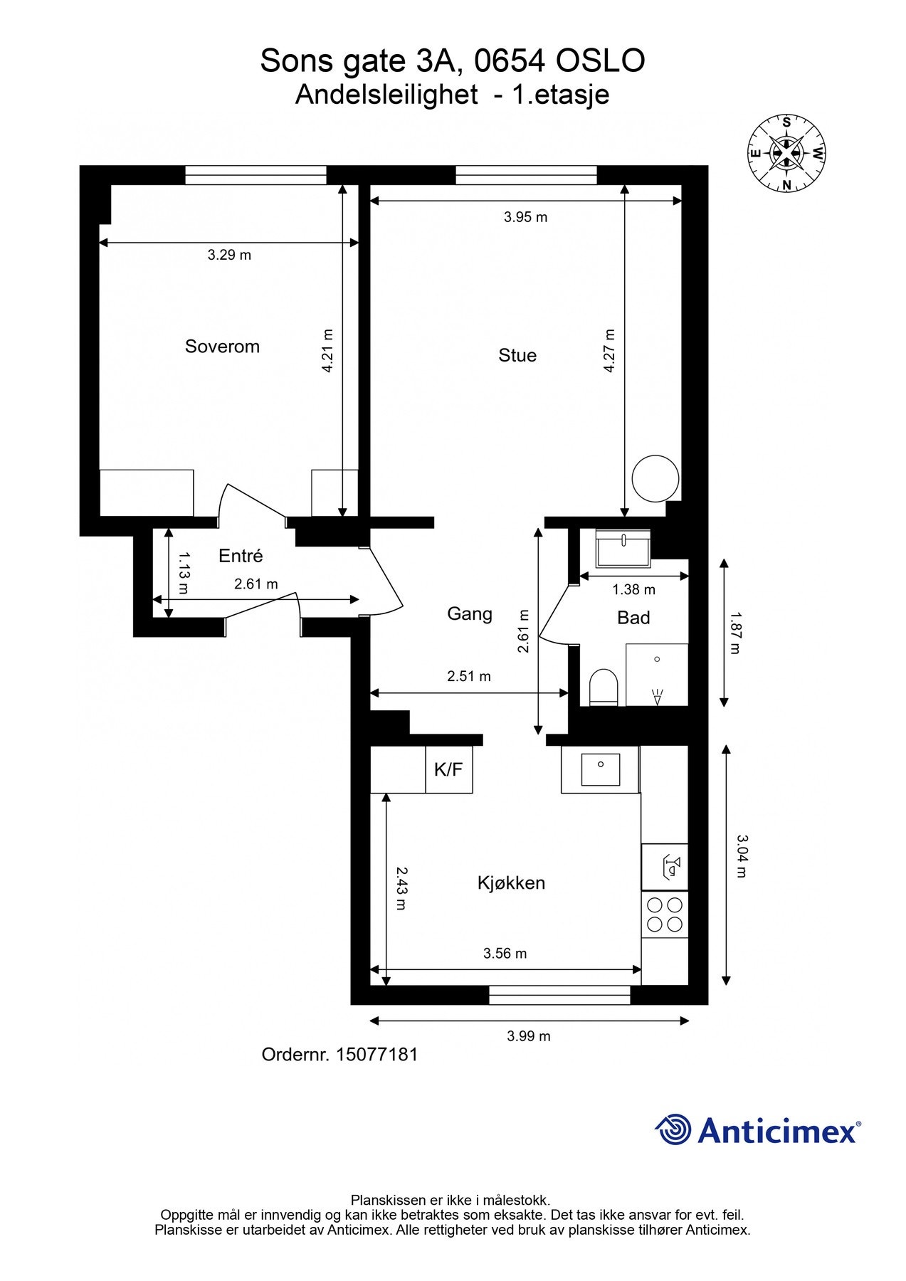 Gjennomgående planløsning Galleribilde