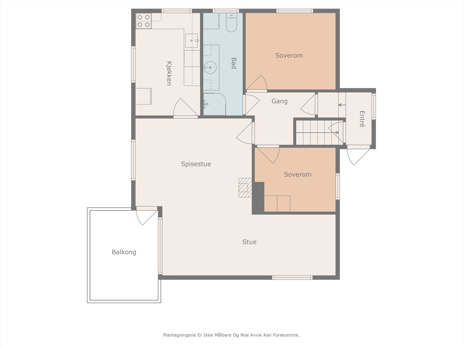 Plantegning hovedetasje. Galleribilde