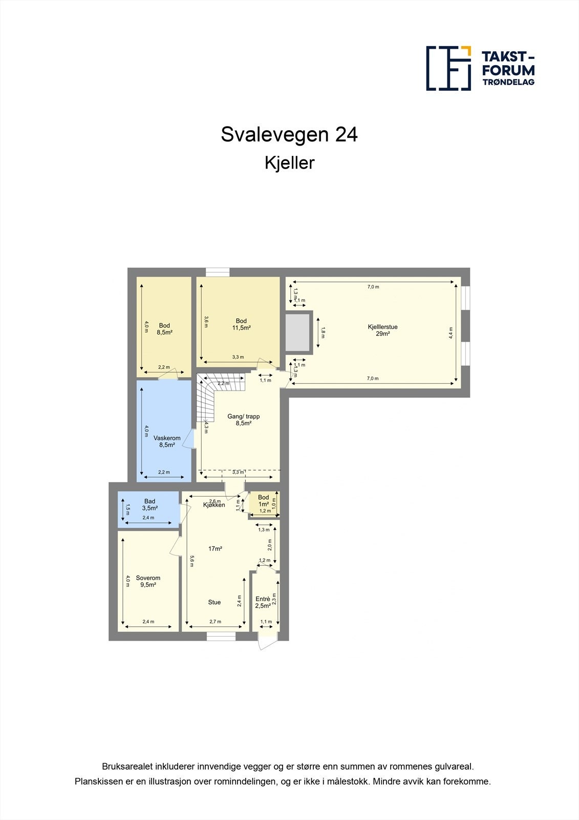 Skisse kjeller Galleribilde