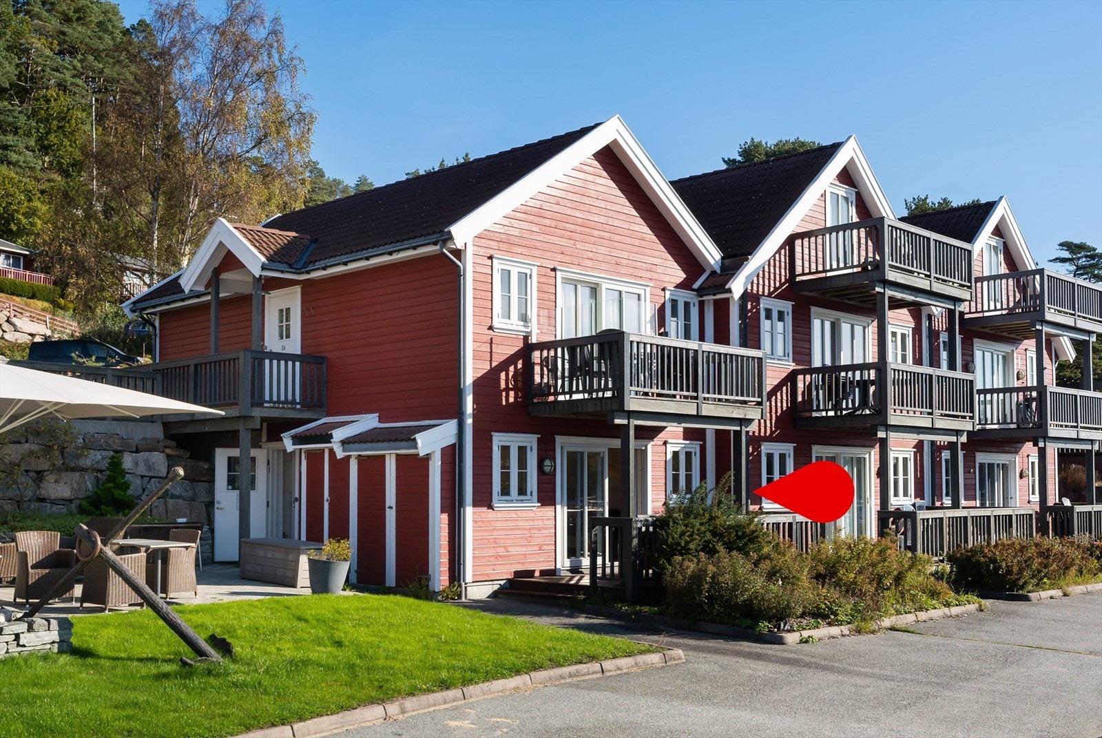 Eiendomsmegler 1 har gleden av presentere denne ferieleiligheten på Tregde Ferie! Foto v/Morten Fasseland. Galleribilde
