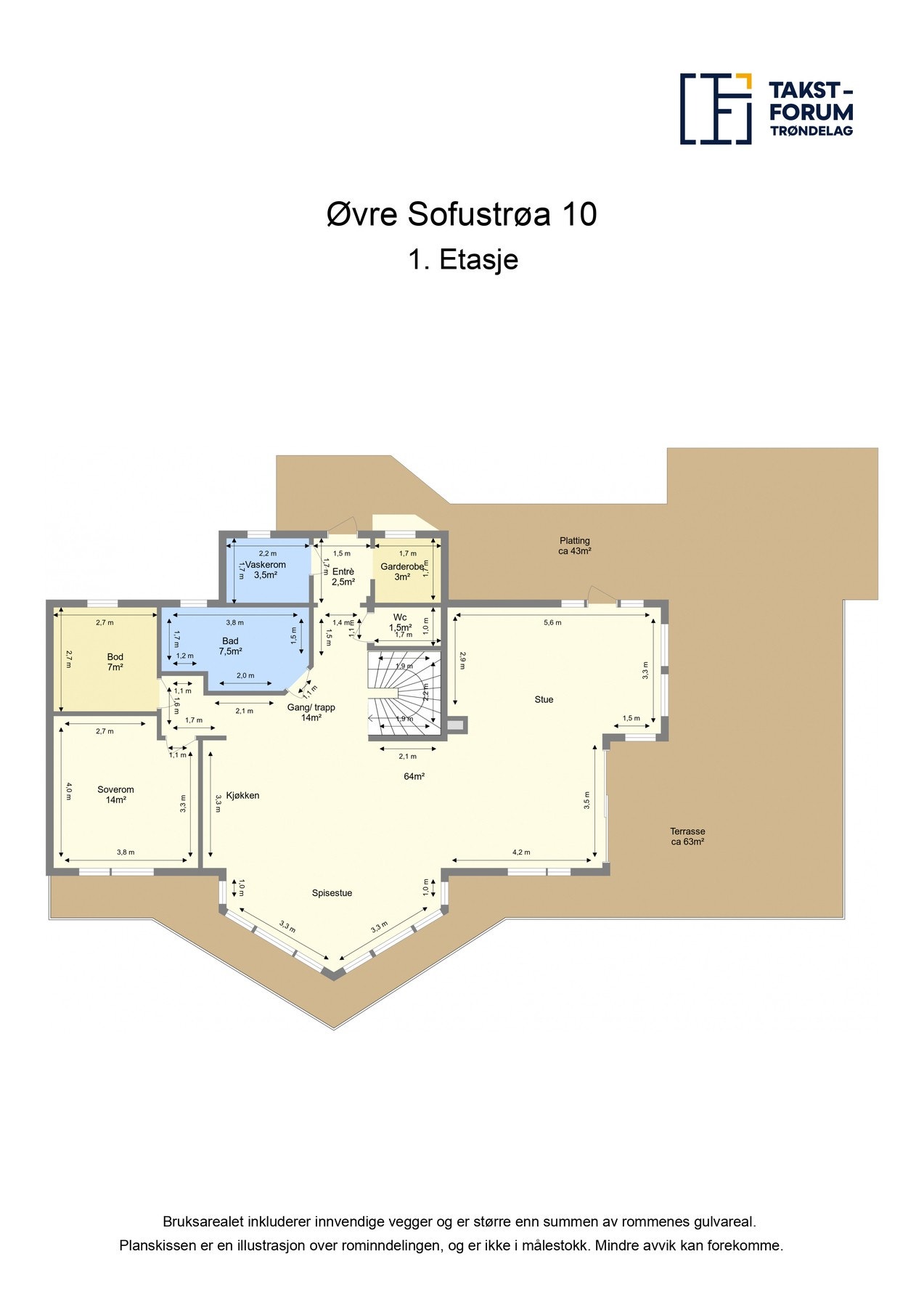 Planløsning 1. etasje Galleribilde