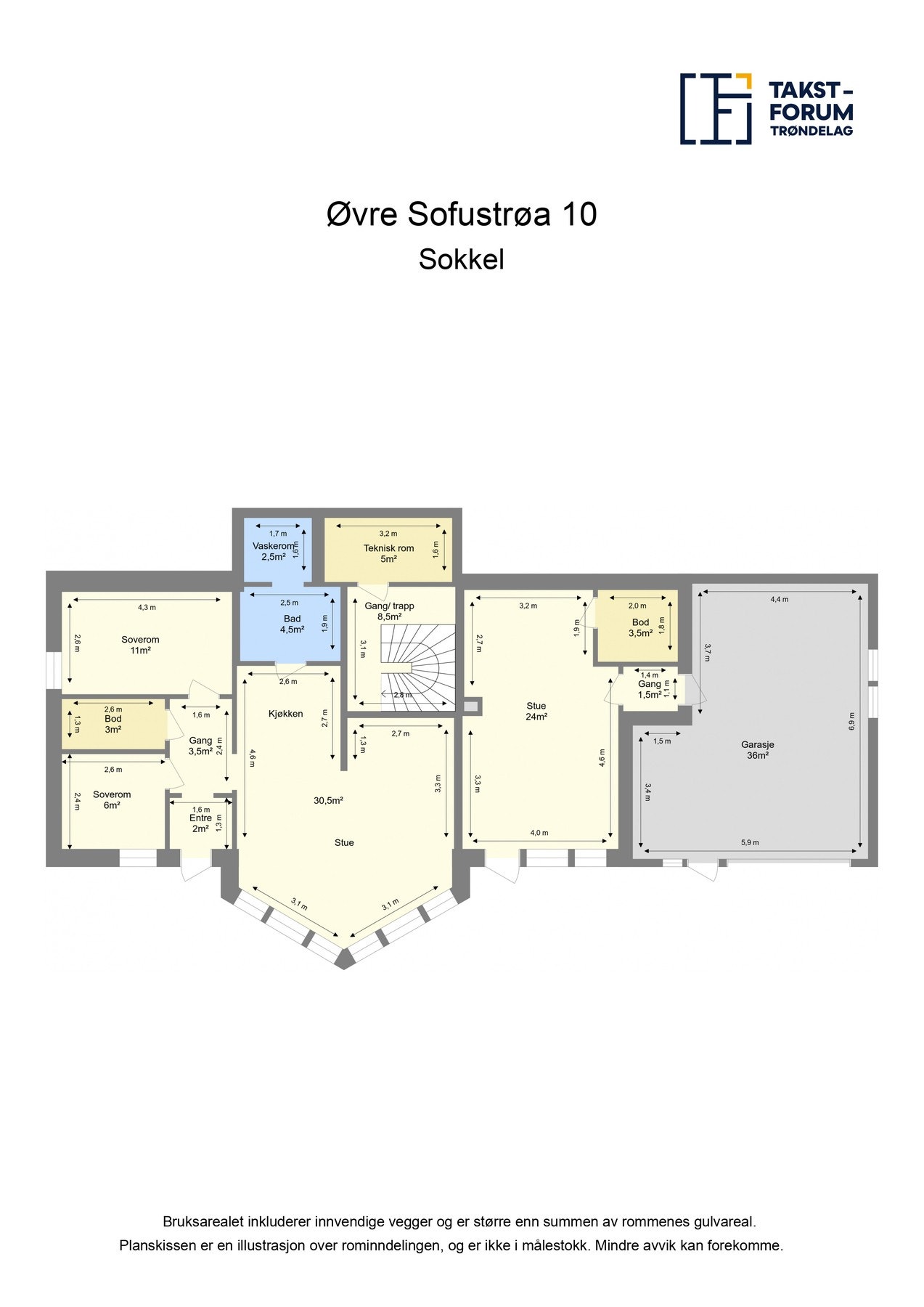 Planløsning kjeller Galleribilde