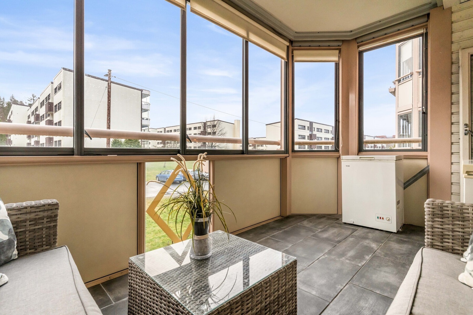 Vinterhagen kan benyttes til både sommer- og vinterkvelder. Galleribilde