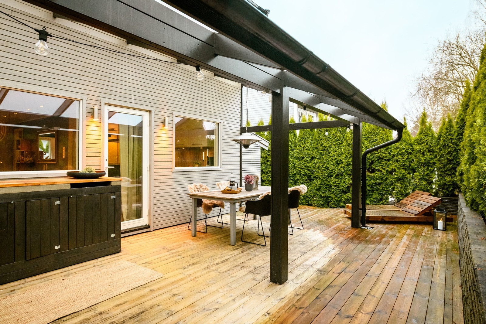 Terrassen blir naturlig et høydepunkt i boligen. Galleribilde