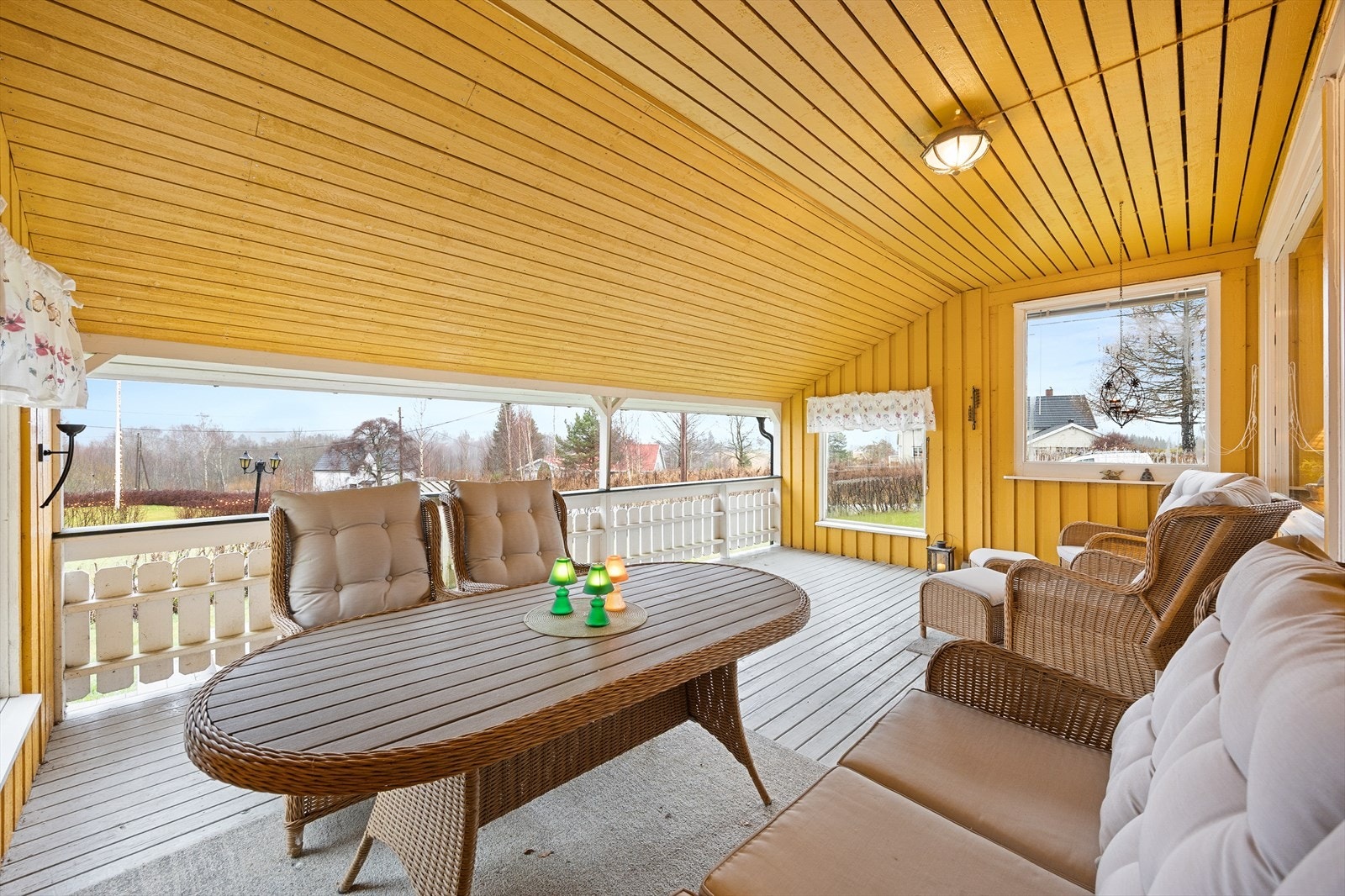 Terrassen er takoverbygget. Galleribilde